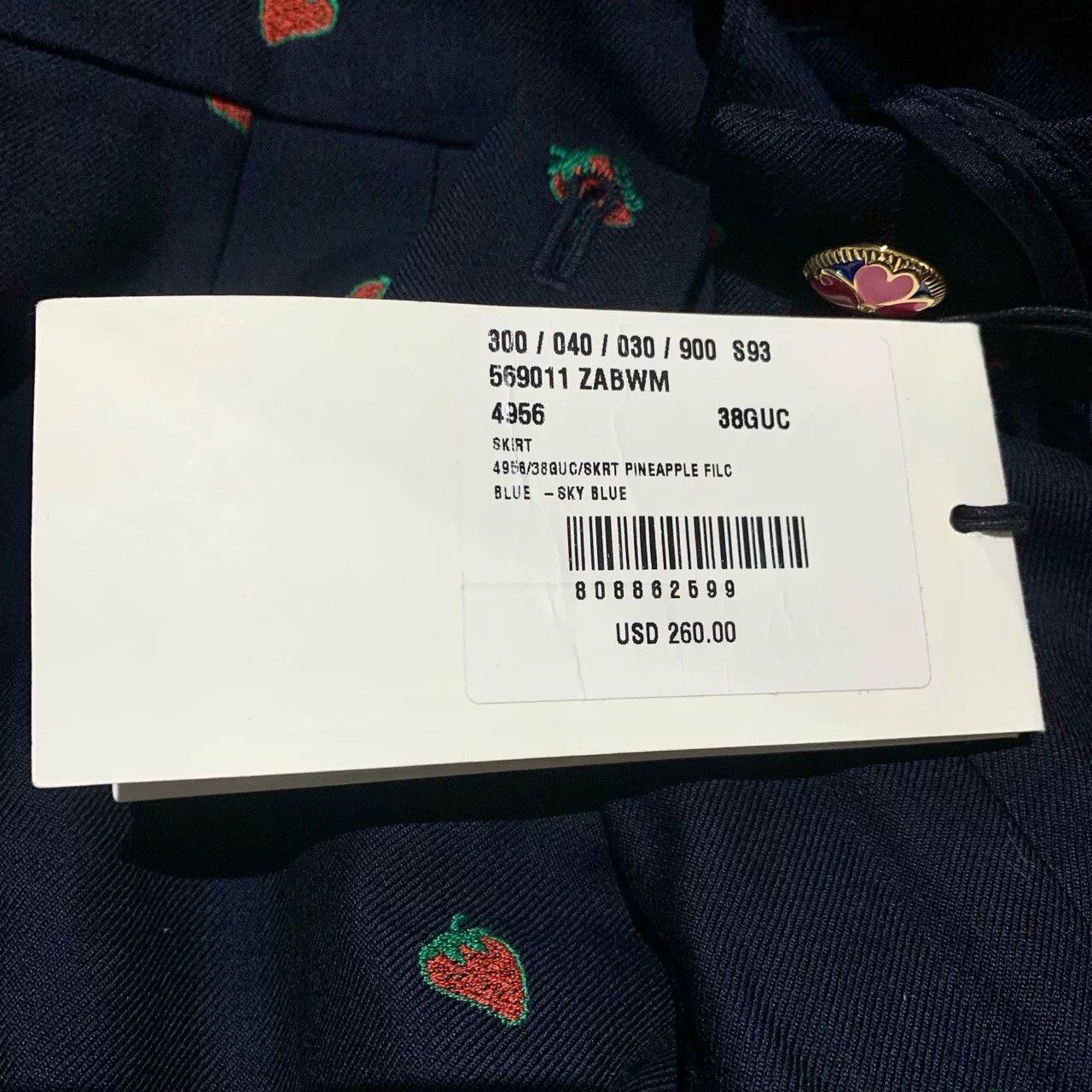 Gucci Gucci Double G Strawberry Embroidered Skirt Size US 38 / EU 54 - 6 Thumbnail