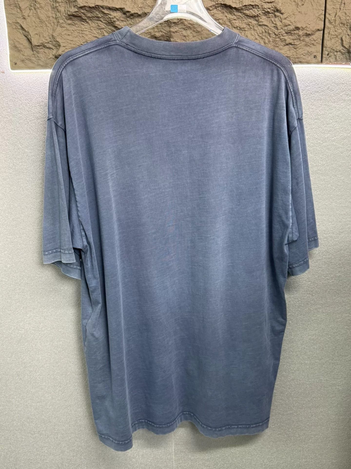Balenciaga Balenciaga Distressed Light Blue T-Shirt Size US M / EU 48-50 / 2 - 2 Thumbnail