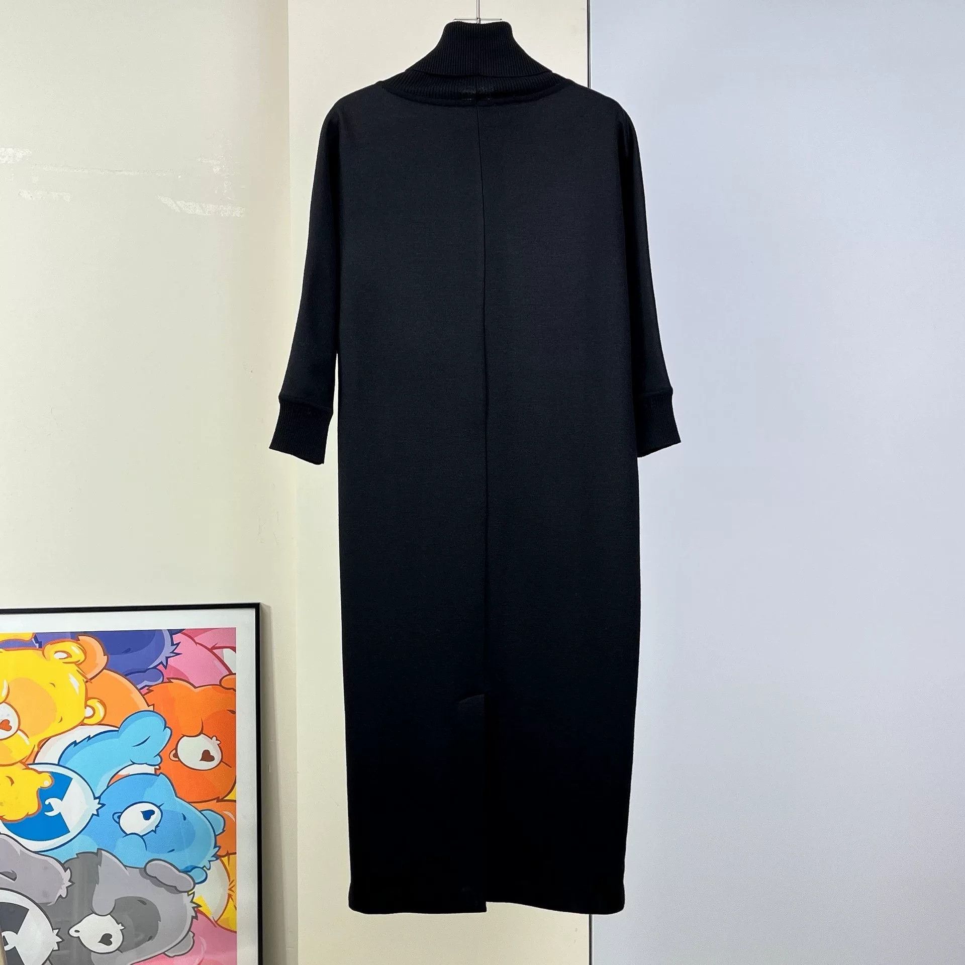 Max Mara MaxMara Black Turtleneck Dress Size US 36 / EU 52 - 2 Thumbnail