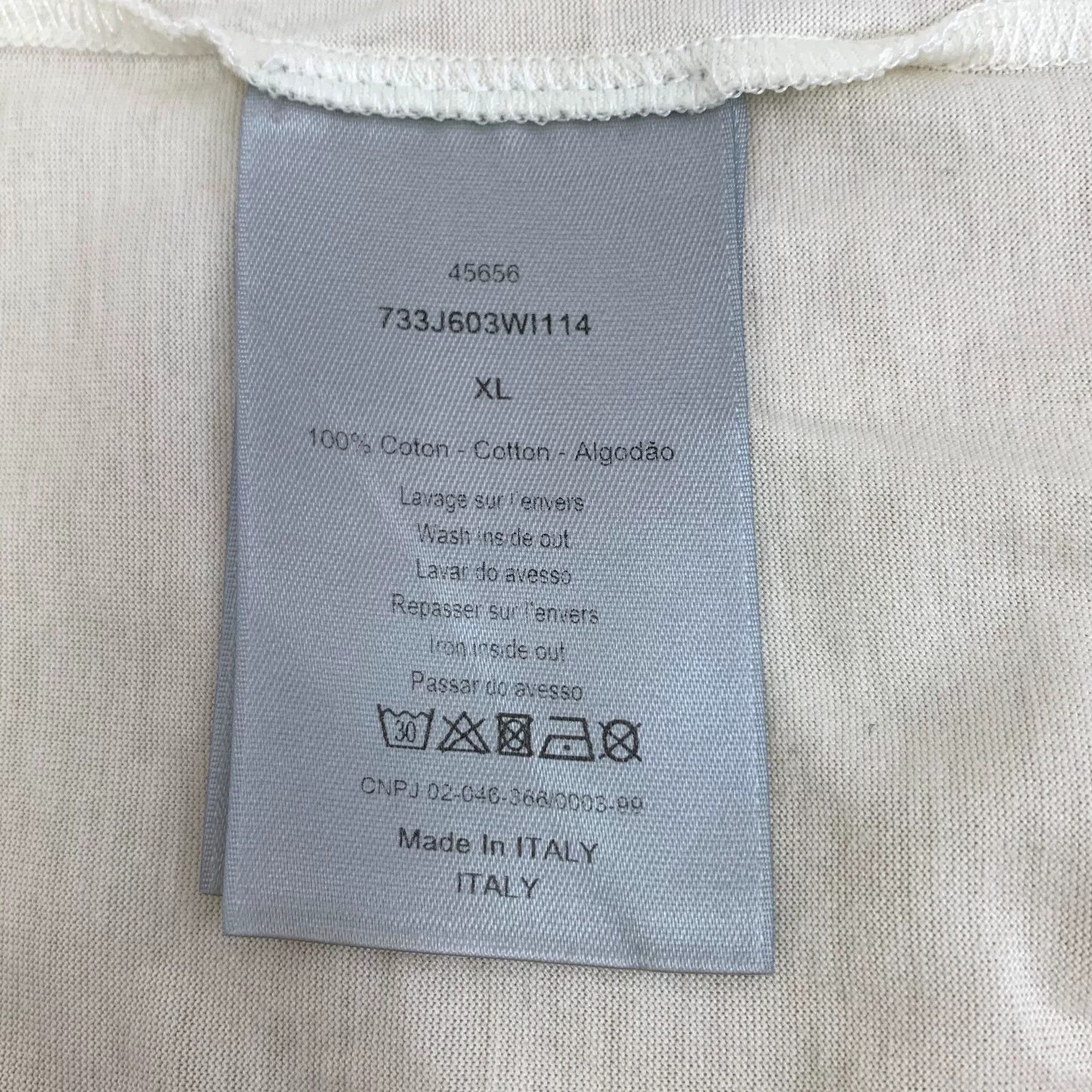 Dior dior beige embroidered cotton graphic t-shirt Size US XL / EU 56 / 4 - 7 Thumbnail