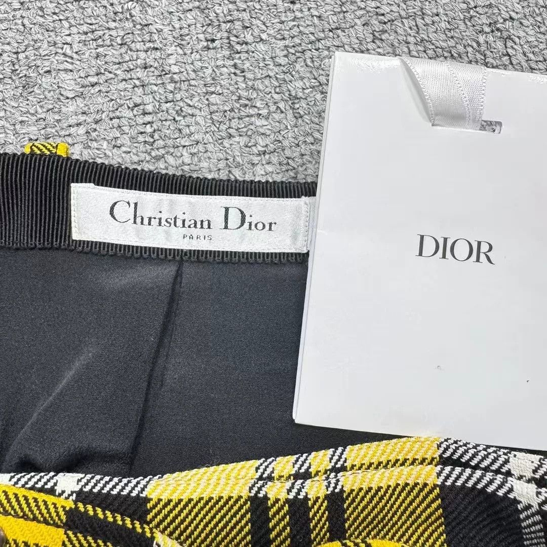 Dior christian dior yellow plaid mini skirt Size US 38 / EU 54 - 3 Thumbnail