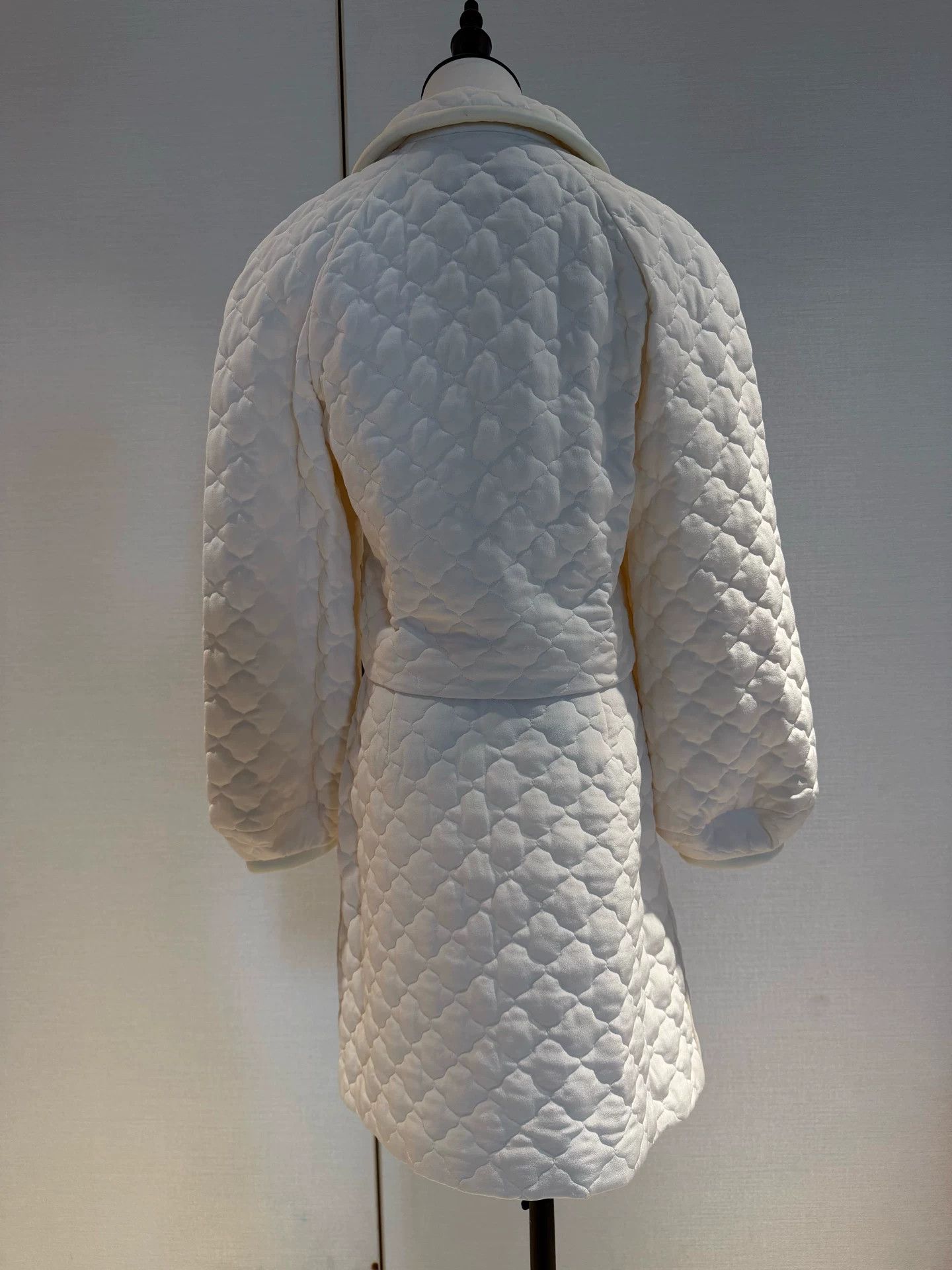 Fendi fendi white quilted cotton dress skirt Size US 38 / EU 54 - 2 Thumbnail