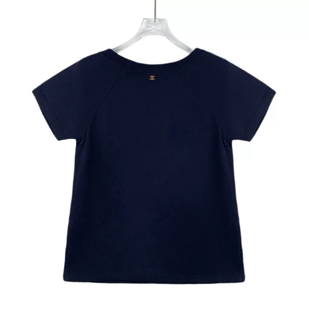 Chanel dark blue chanel cotton short sleeve t-shirt Size US S / EU 44-46 / 1 - 2 Thumbnail