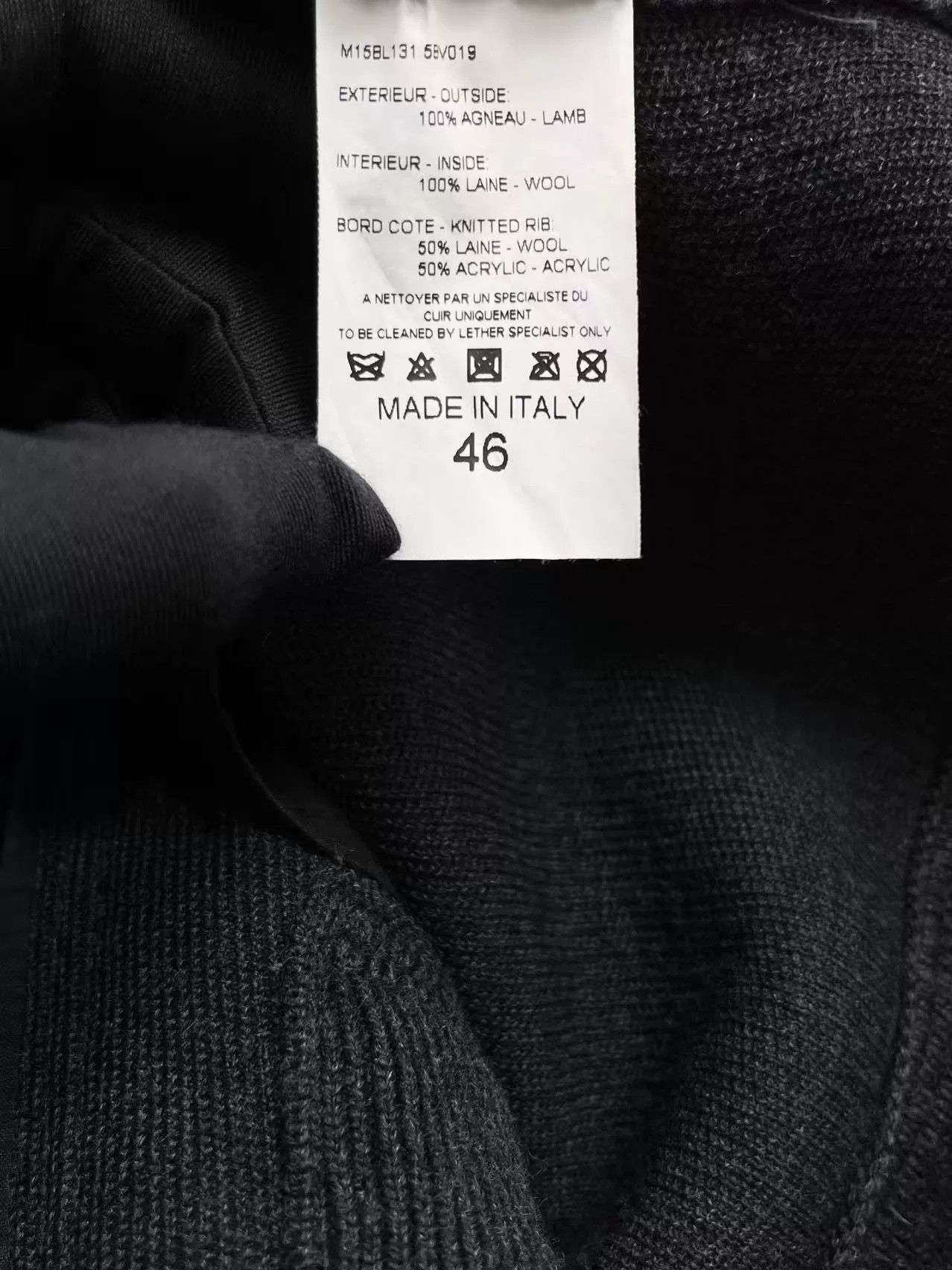 Lanvin lanvin black gray leather flight jacket Size US L / EU 52-54 / 3 - 5 Thumbnail