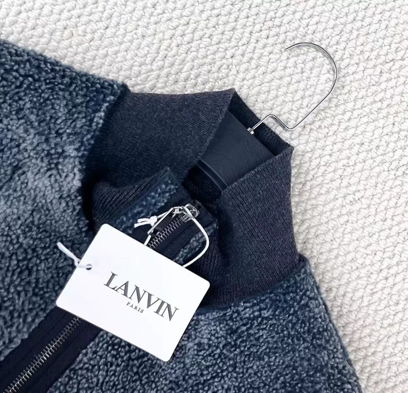 Lanvin lanvin black gray leather flight jacket Size US L / EU 52-54 / 3 - 3 Thumbnail