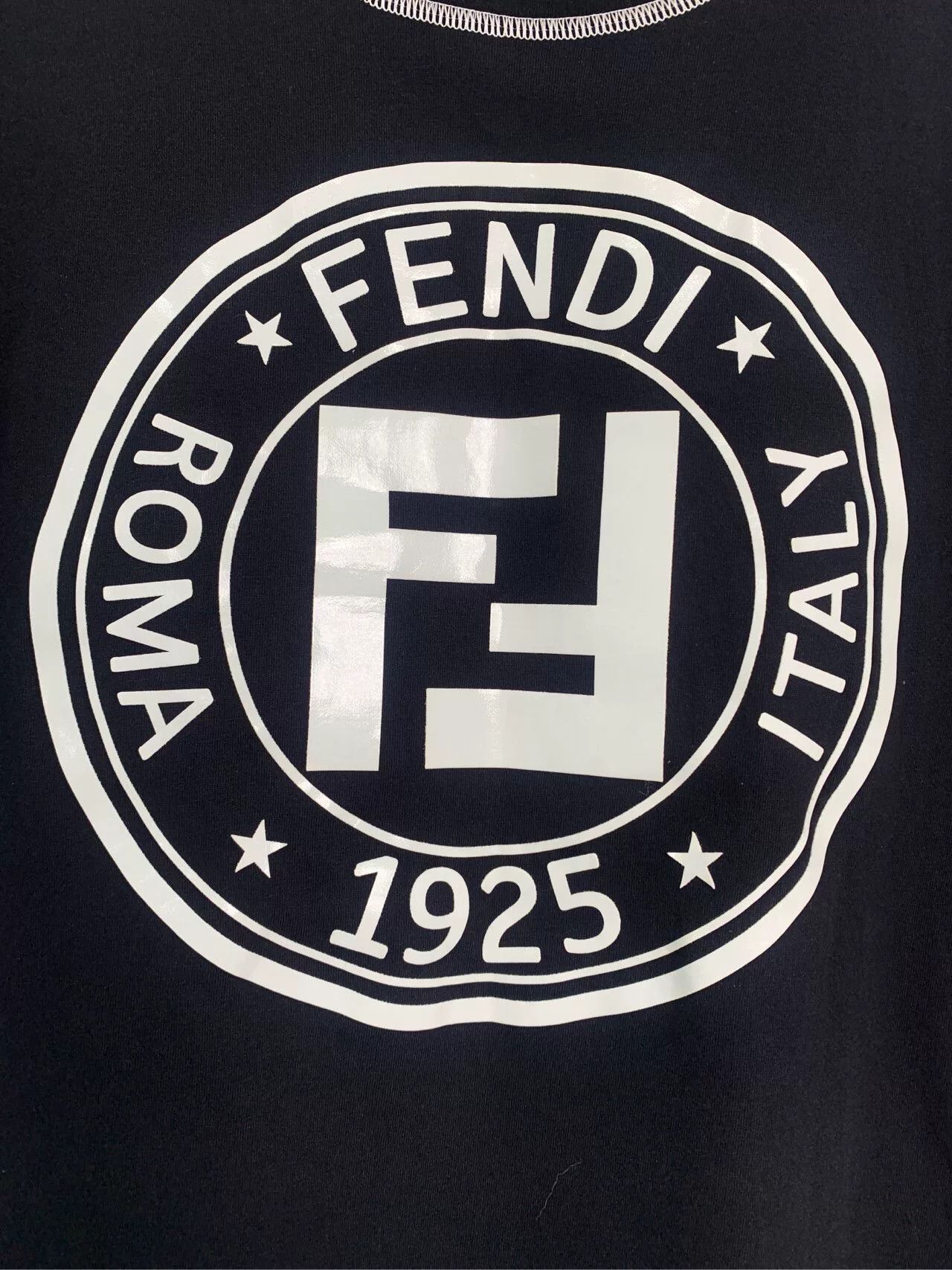 Fendi Fendi Black Logo Print Short Sleeve T-Shirt Size US L / EU 52-54 / 3 - 6 Thumbnail