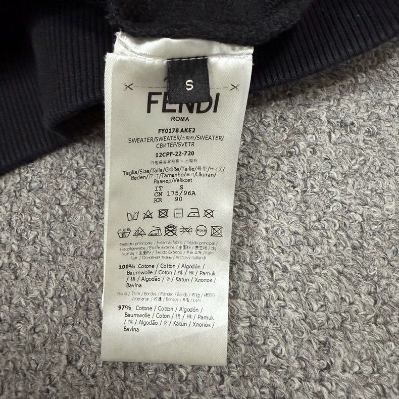 Fendi Fendi Black FF Print Sweatshirt S Size US S / EU 44-46 / 1 - 4 Thumbnail