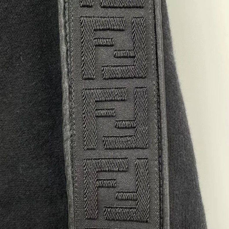 Fendi Fendi Black Side Stripe FF Hoodie XL Size US XL / EU 56 / 4 - 5 Thumbnail