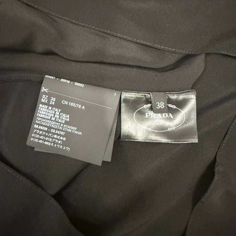 Prada Prada Black Tie Long Shirt Size US S / EU 44-46 / 1 - 4 Thumbnail