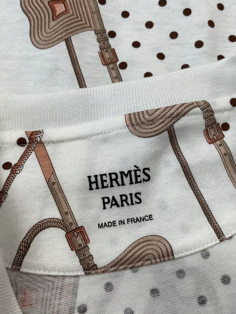 Hermes Hermes Polka Dot Print Short Sleeve T-Shirt Size US S / EU 44-46 / 1 - 3 Thumbnail