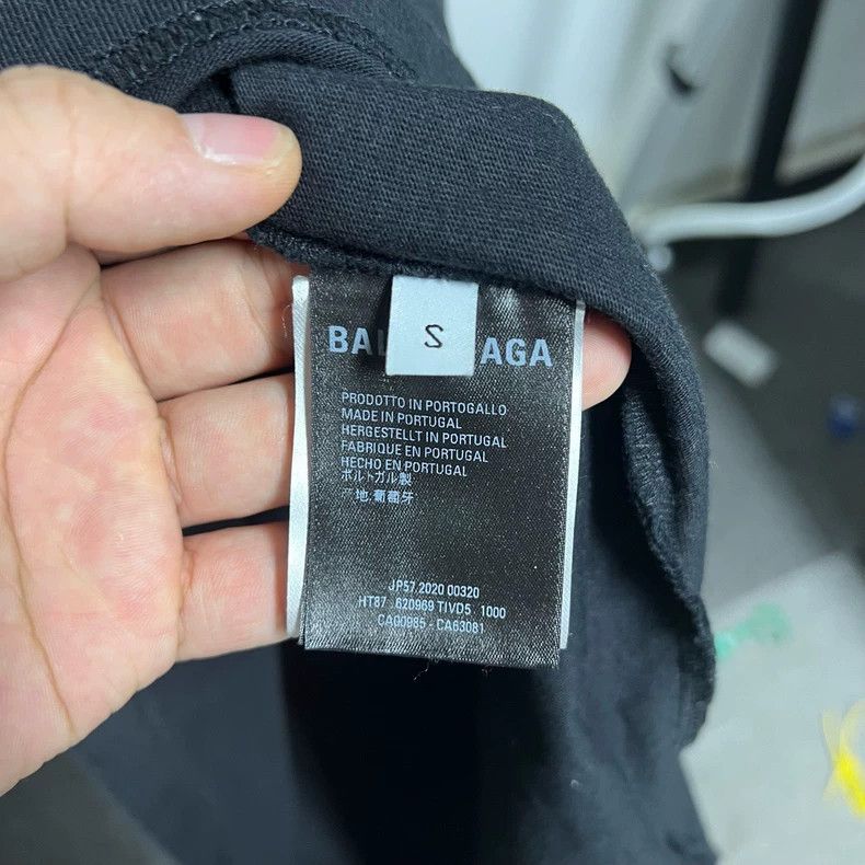 Balenciaga Balenciaga Printed Logo Short Sleeve Tee Size US S / EU 44-46 / 1 - 4 Thumbnail