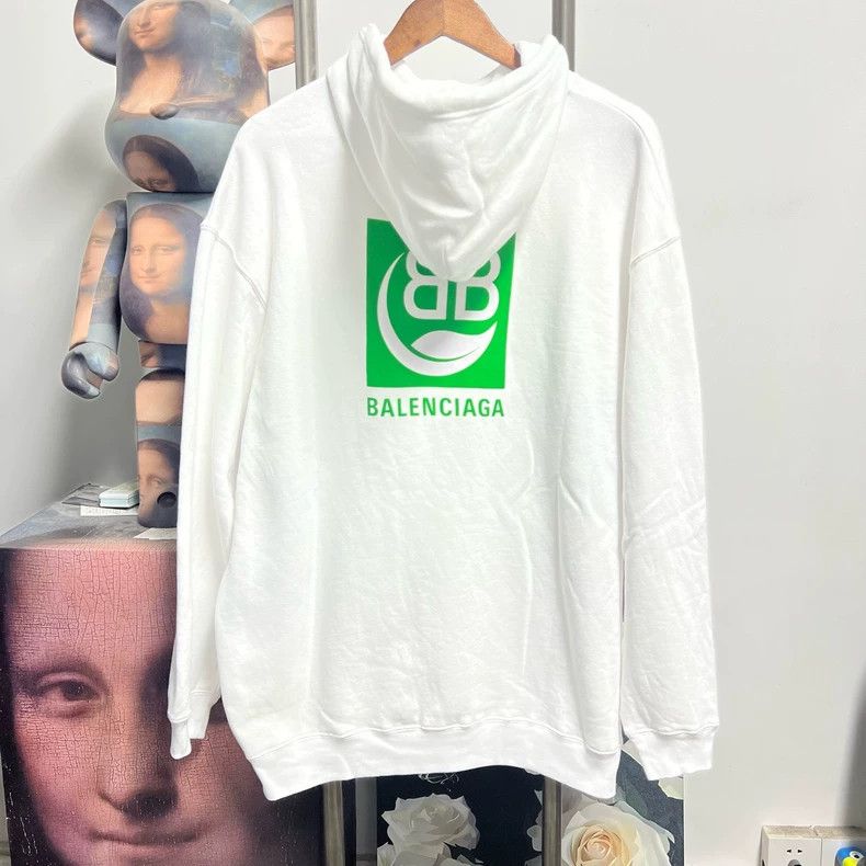 Balenciaga Balenciaga White Eco Hoodie o2401 Size US XS / EU 42 / 0 - 2 Thumbnail