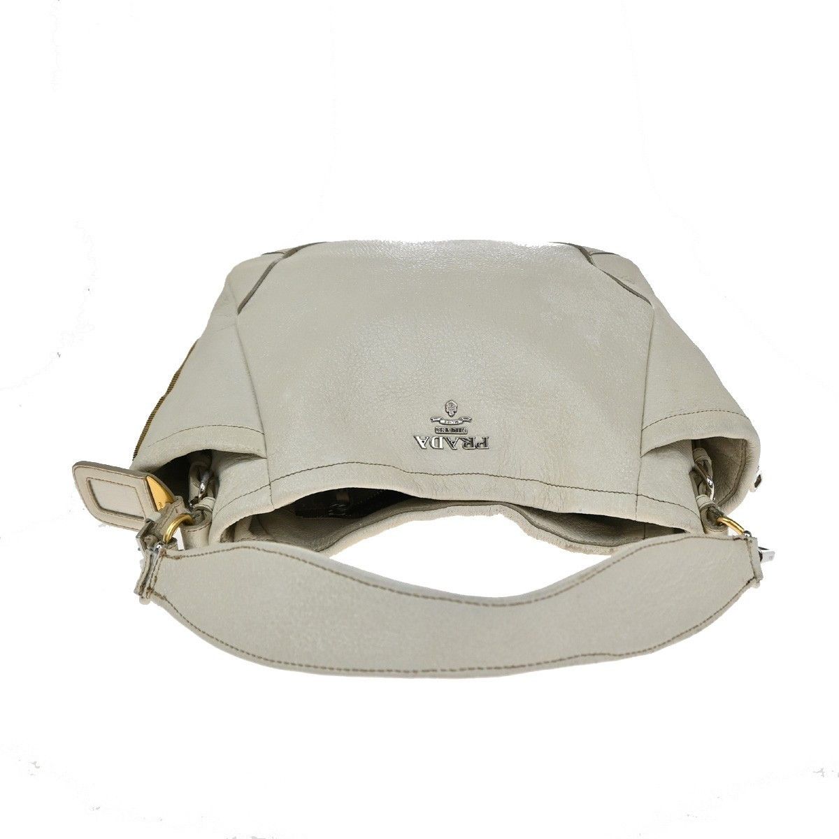 Prada Prada Side Pocket Zip Hobo Vitello Daino Size ONE SIZE - 8 Thumbnail