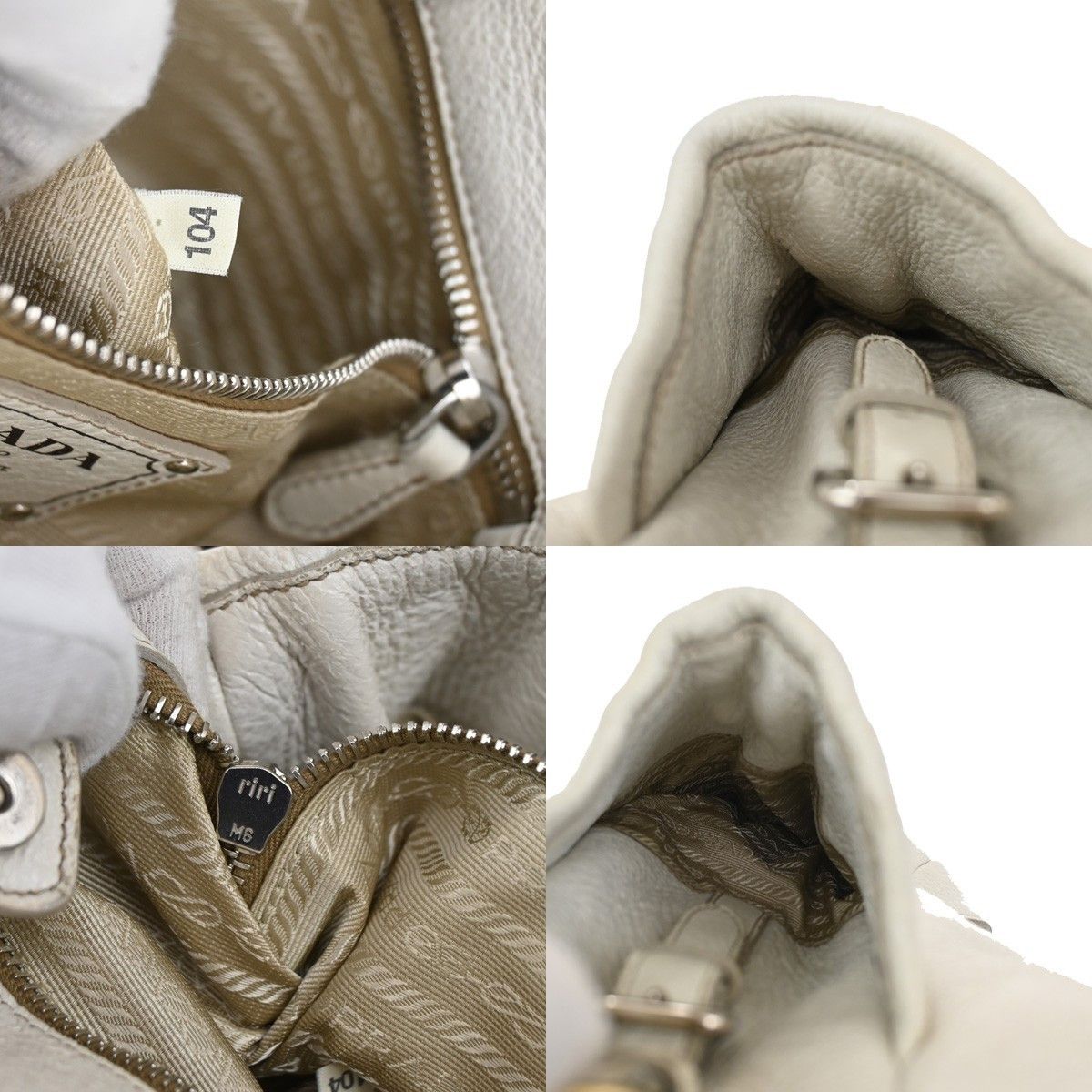 Prada Prada Side Pocket Zip Hobo Vitello Daino Size ONE SIZE - 7 Thumbnail