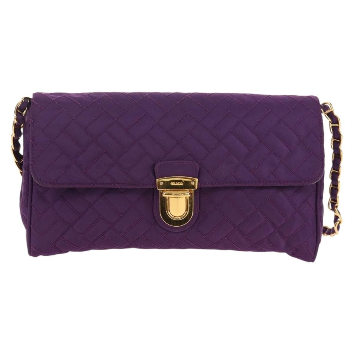 Prada Prada Pushlock Chain Flap Bag Quilted Tessuto Size ONE SIZE - 18 Thumbnail