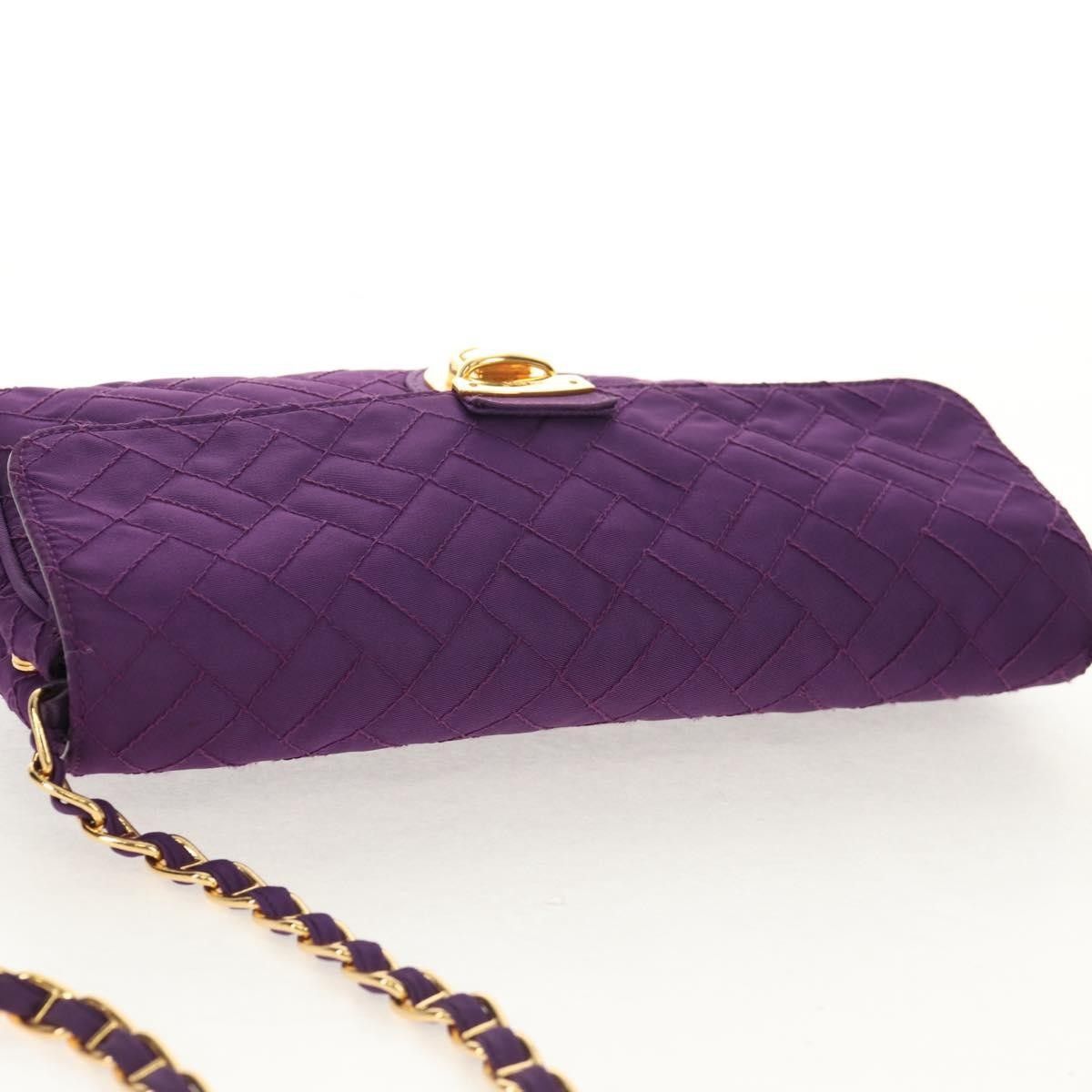 Prada Prada Pushlock Chain Flap Bag Quilted Tessuto Size ONE SIZE - 16 Thumbnail