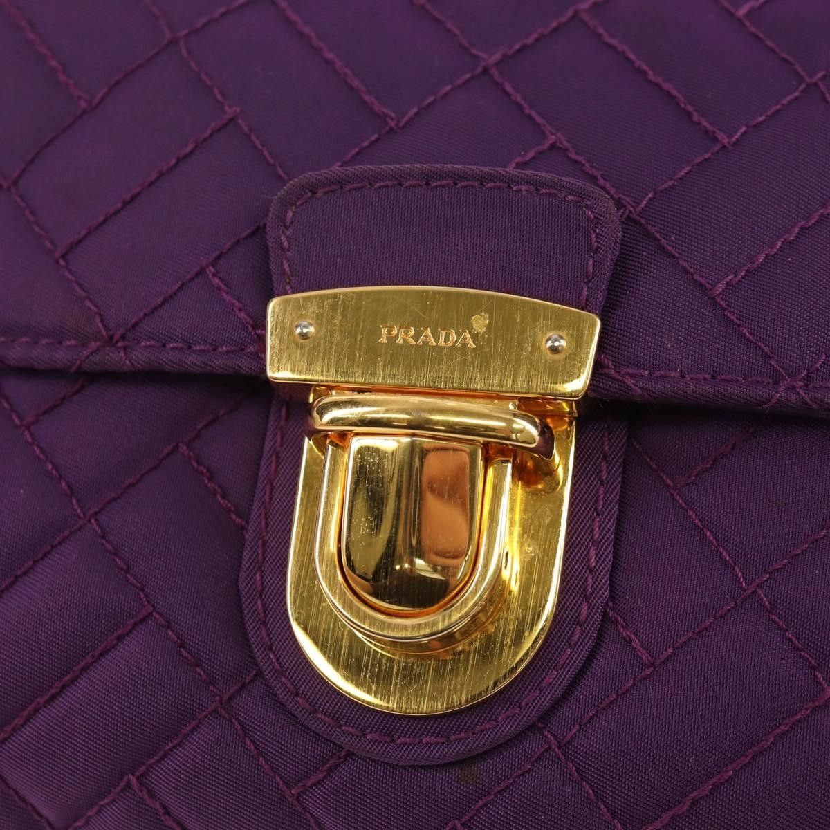 Prada Prada Pushlock Chain Flap Bag Quilted Tessuto Size ONE SIZE - 13 Thumbnail