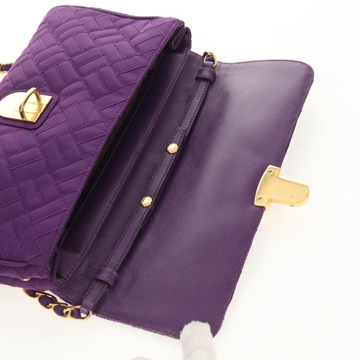 Prada Prada Pushlock Chain Flap Bag Quilted Tessuto Size ONE SIZE - 20 Thumbnail