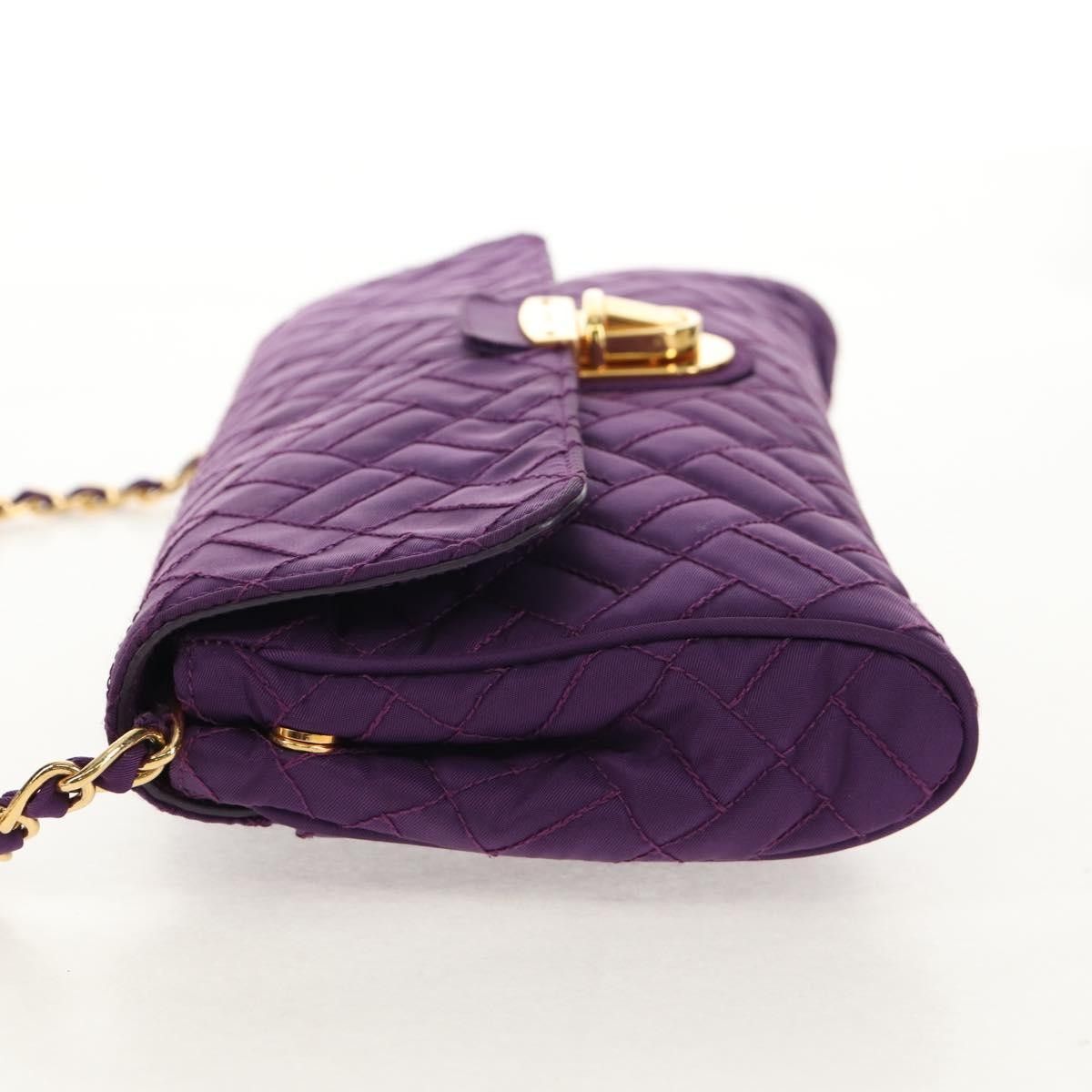 Prada Prada Pushlock Chain Flap Bag Quilted Tessuto Size ONE SIZE - 3 Thumbnail