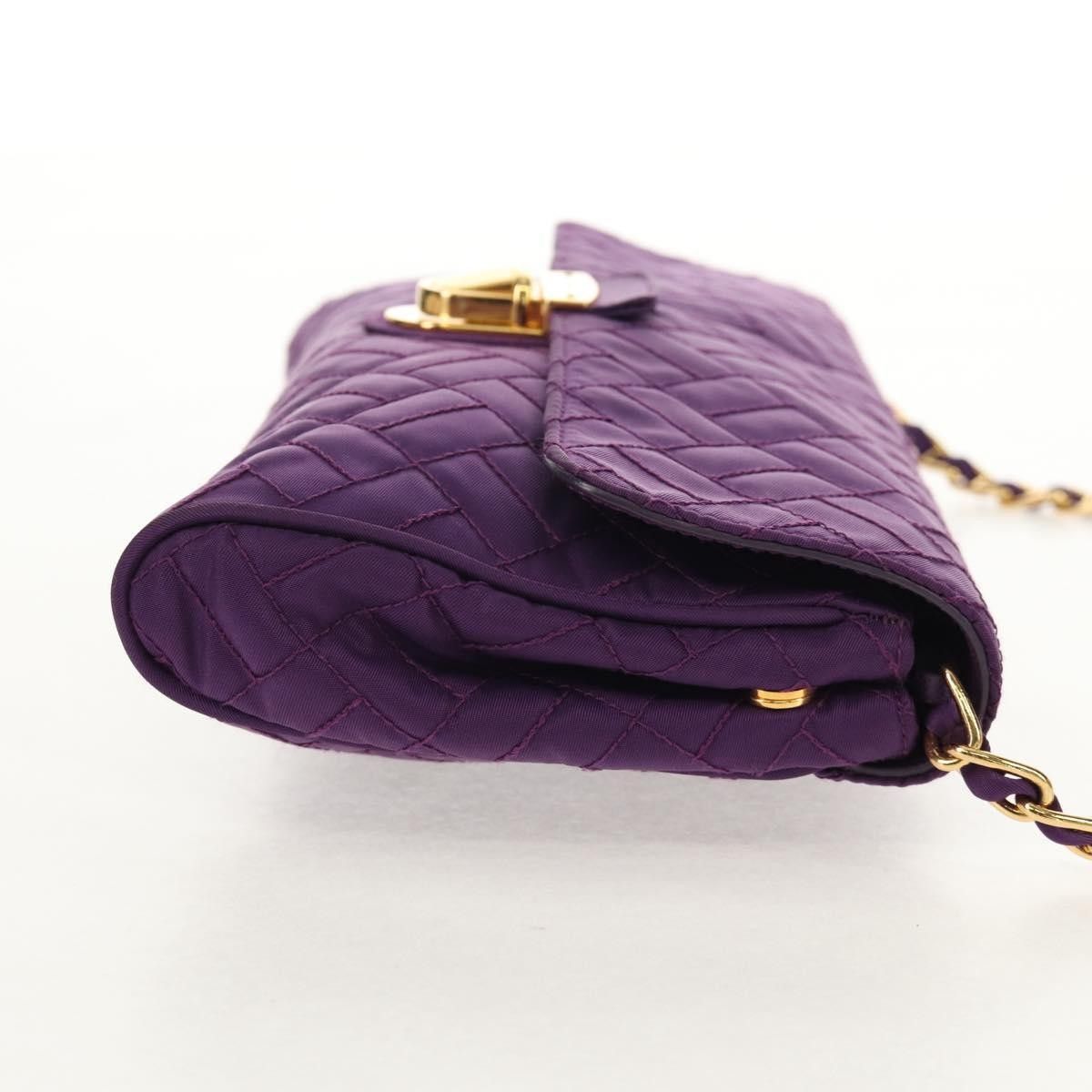 Prada Prada Pushlock Chain Flap Bag Quilted Tessuto Size ONE SIZE - 4 Thumbnail