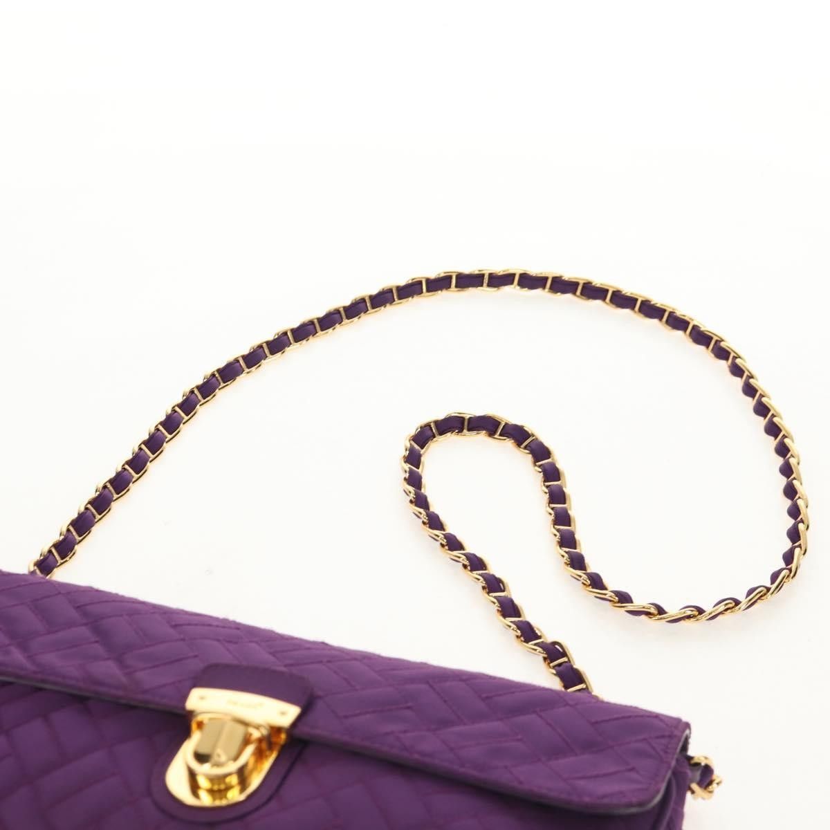 Prada Prada Pushlock Chain Flap Bag Quilted Tessuto Size ONE SIZE - 19 Thumbnail