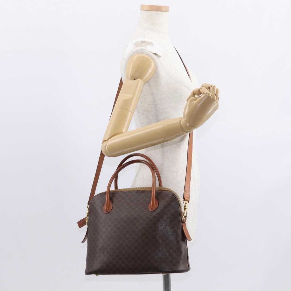 Celine Celine Vintage Macadam Handbag Canvas and Leather Size ONE SIZE - 13 Thumbnail