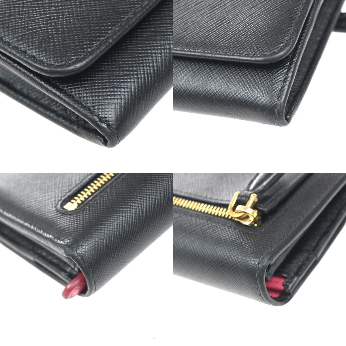 Prada Prada Flap Wallet with Card Holder Saffiano Leather Size ONE SIZE - 7 Thumbnail