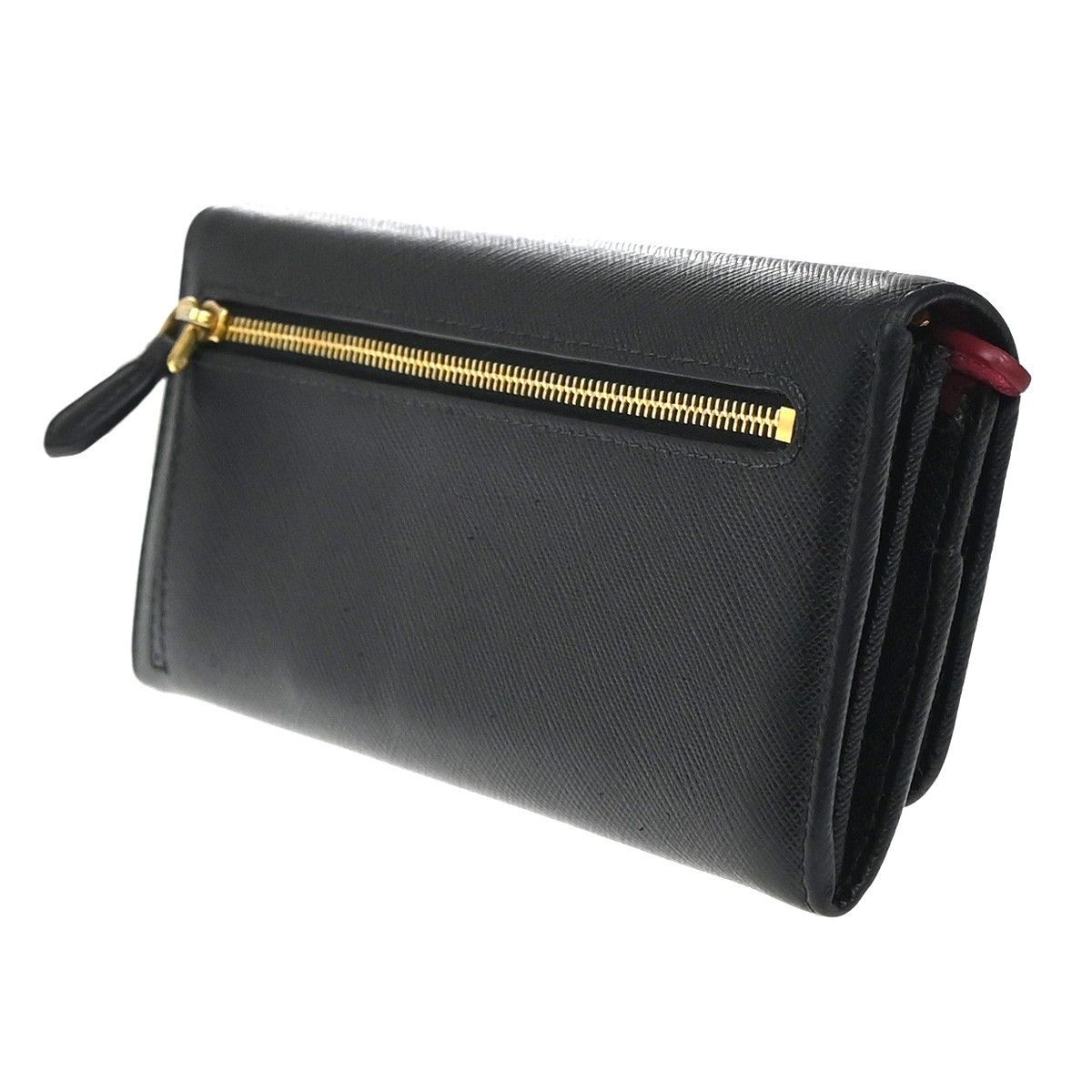 Prada Prada Flap Wallet with Card Holder Saffiano Leather Size ONE SIZE - 4 Thumbnail
