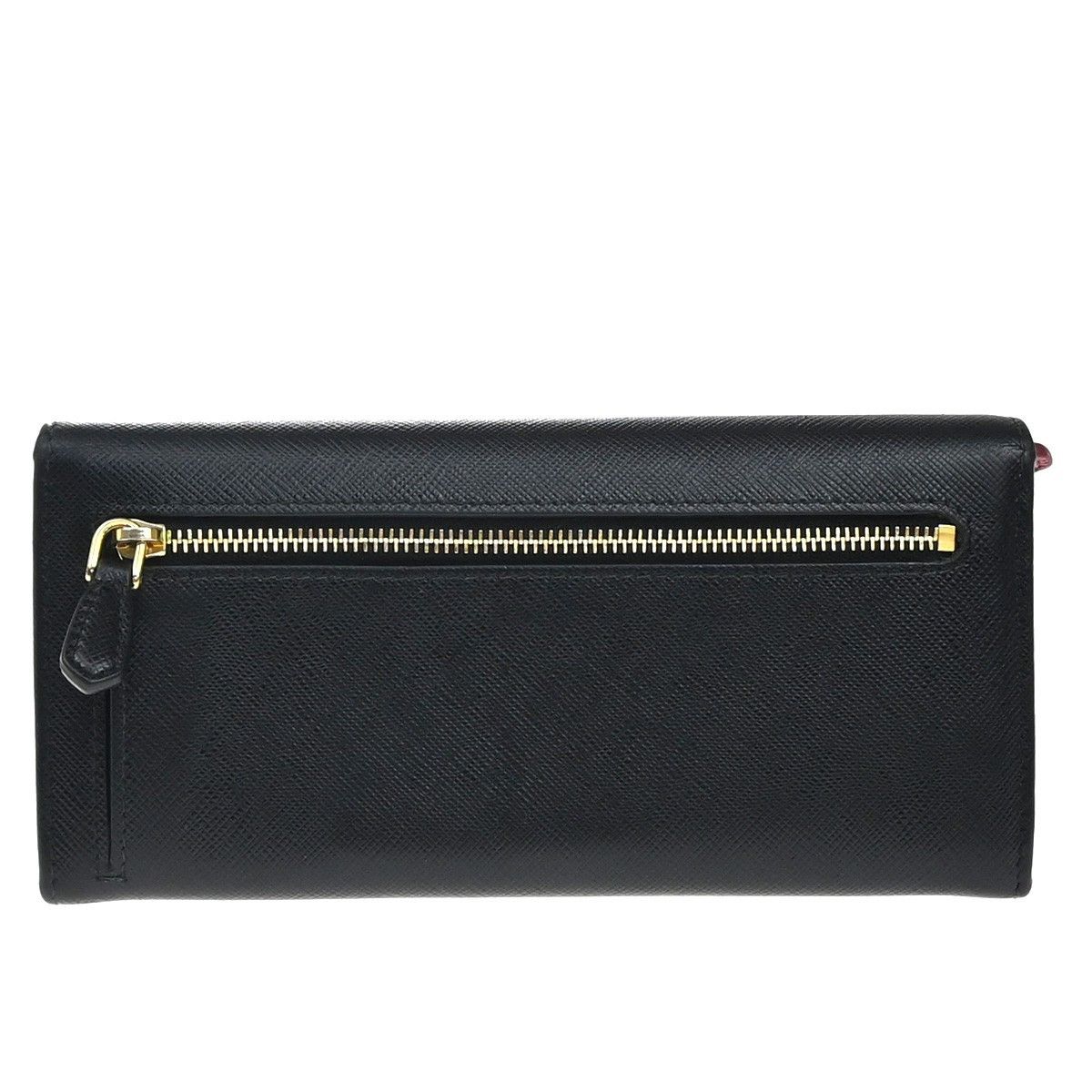 Prada Prada Flap Wallet with Card Holder Saffiano Leather Size ONE SIZE - 2 Thumbnail