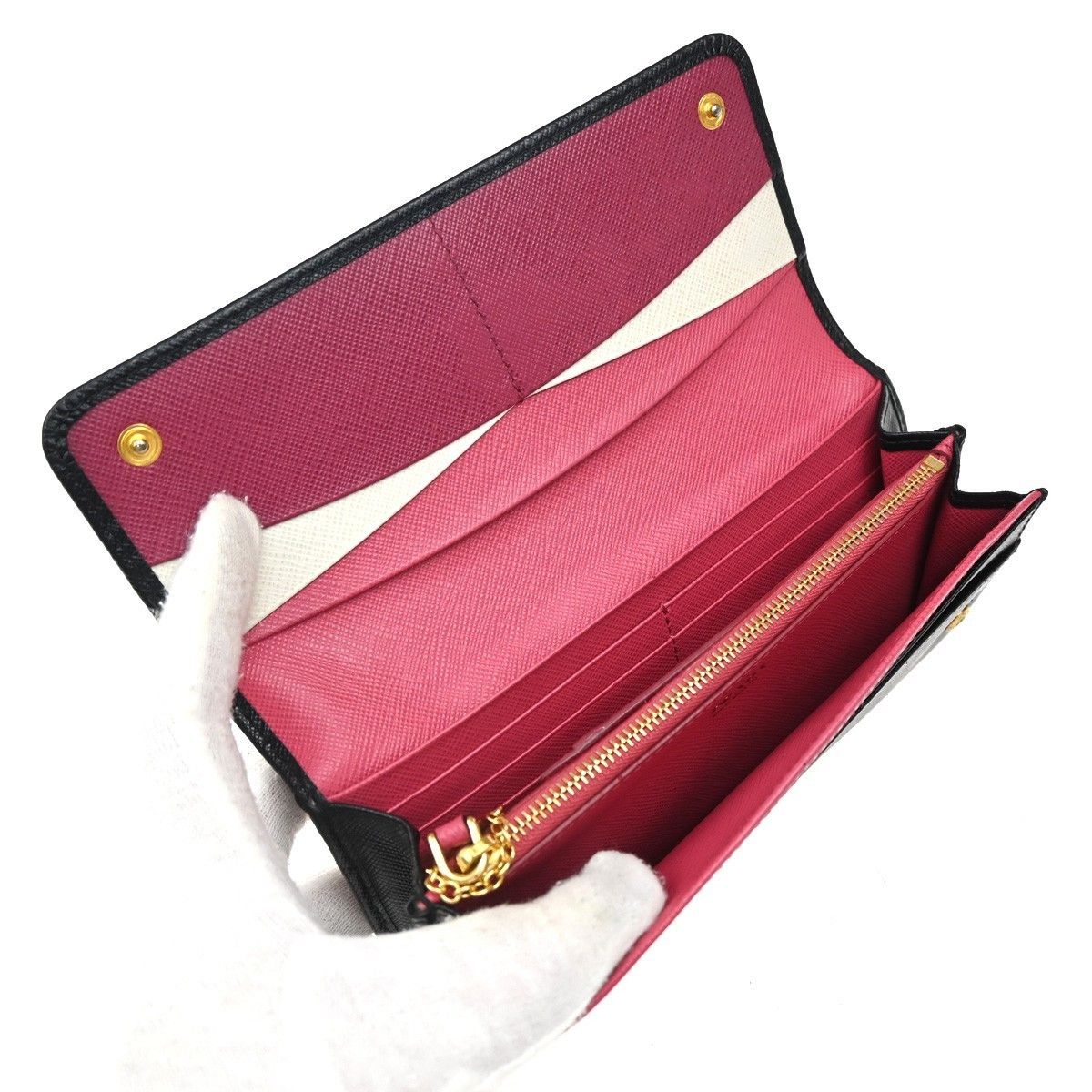 Prada Prada Flap Wallet with Card Holder Saffiano Leather Size ONE SIZE - 5 Thumbnail