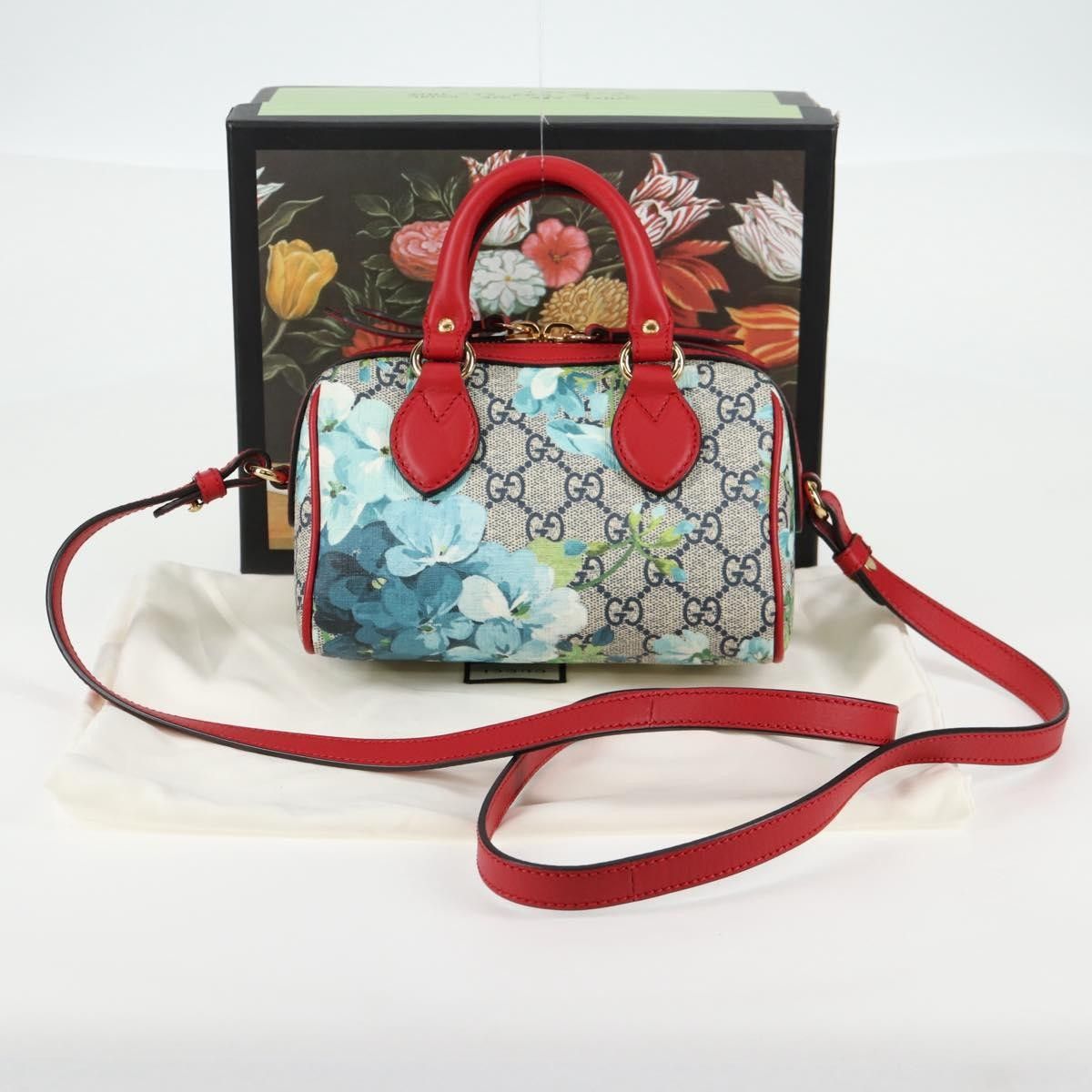 Gucci Gucci Convertible Boston Bag Blooms Print GG Coated Canvas Size ONE SIZE - 14 Thumbnail