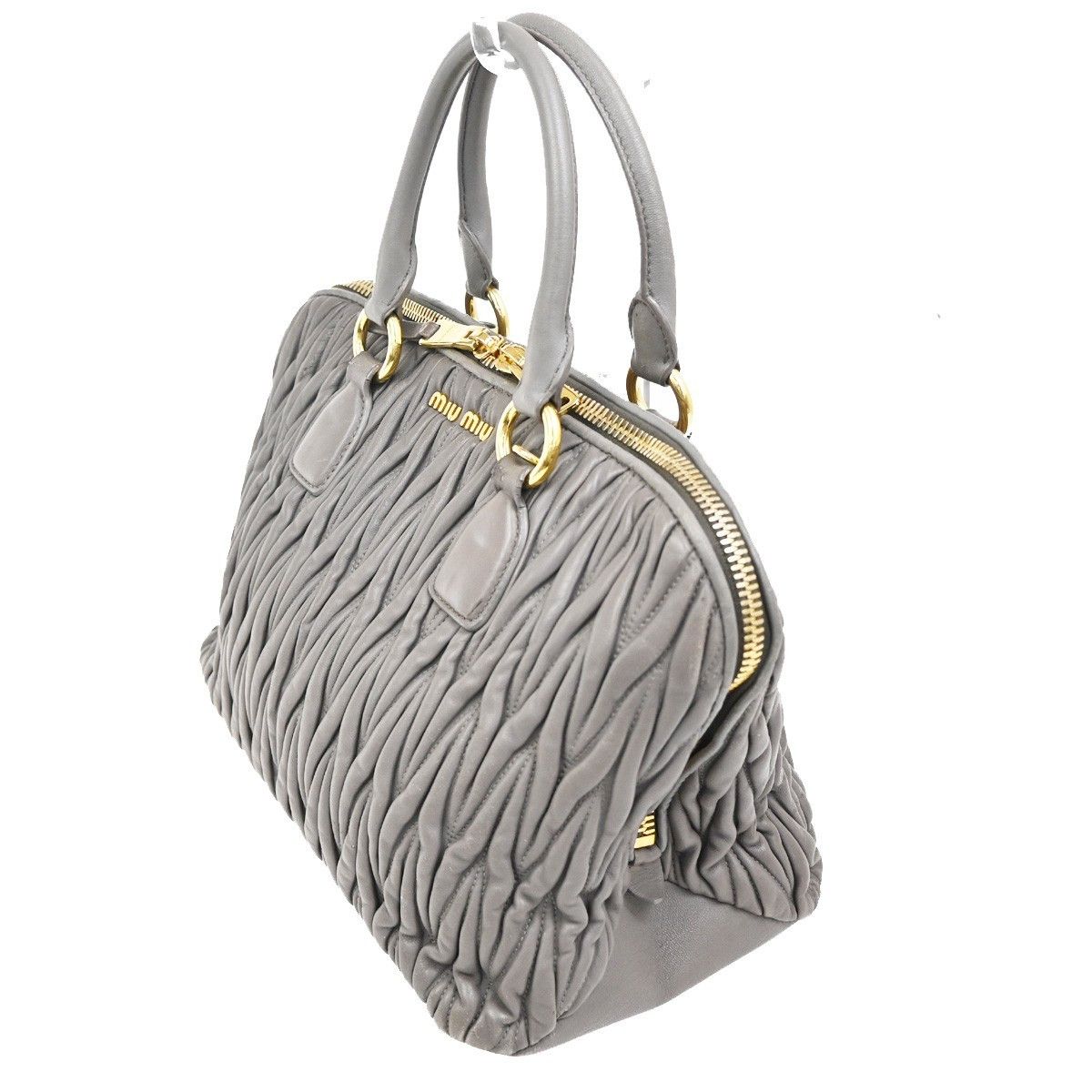 Miu Miu Miu Miu Madras Bowler Matelasse Leather Size ONE SIZE - 3 Thumbnail