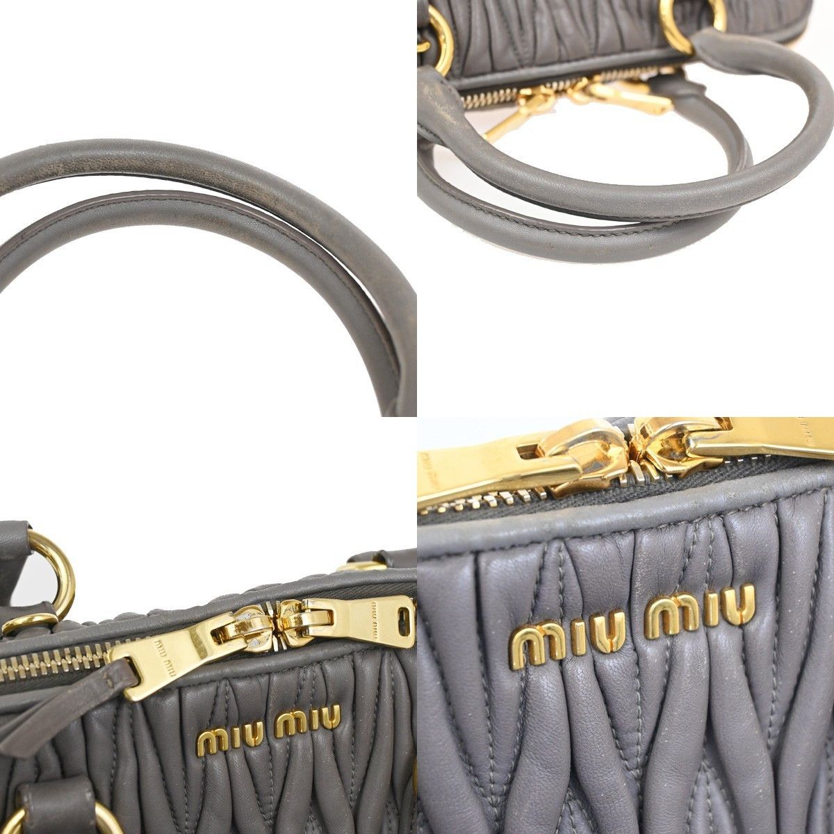 Miu Miu Miu Miu Madras Bowler Matelasse Leather Size ONE SIZE - 10 Thumbnail