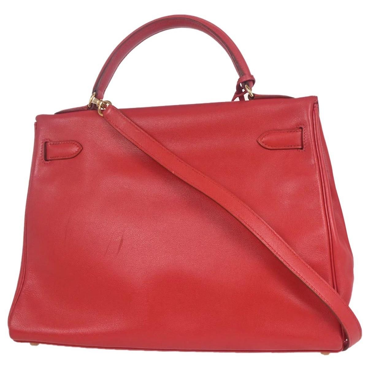 Hermes Hermes Kelly Handbag Red Gulliver with Gold Hardware Size ONE SIZE - 2 Thumbnail