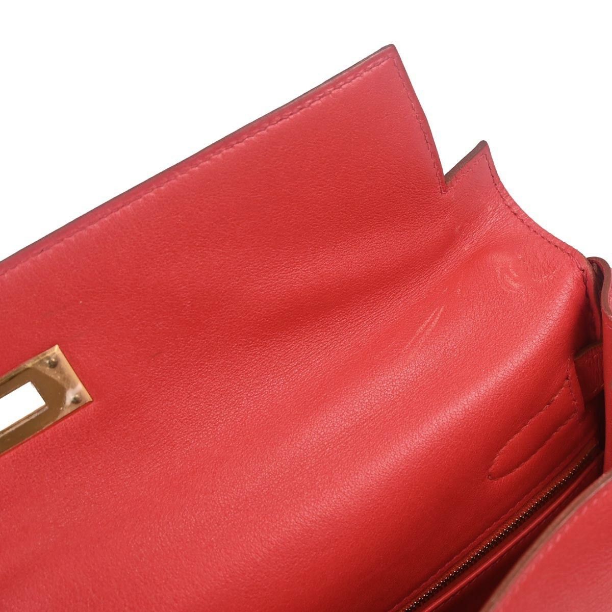 Hermes Hermes Kelly Handbag Red Gulliver with Gold Hardware Size ONE SIZE - 9 Thumbnail