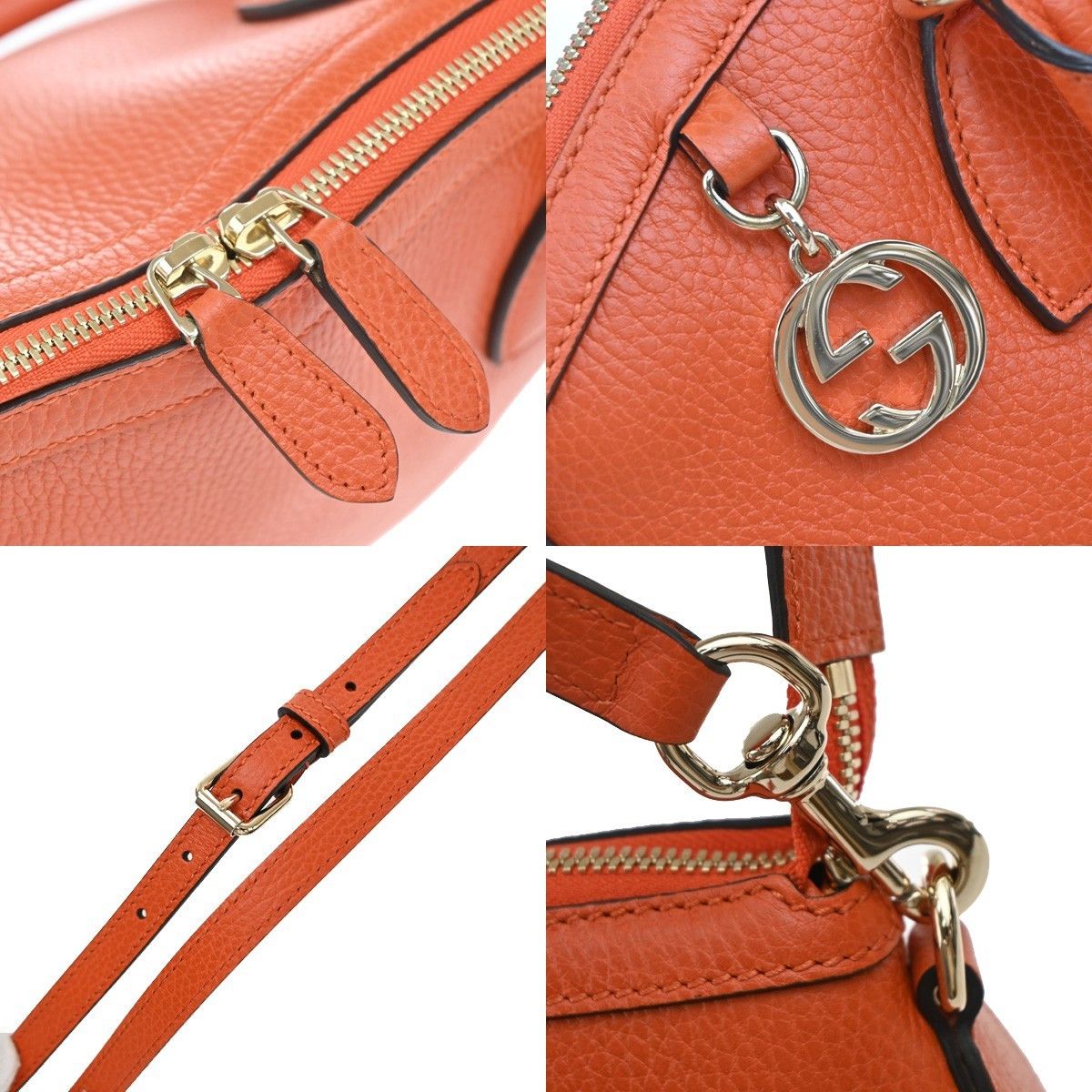 Gucci Gucci GG Charm Convertible Dome Satchel Leather Size ONE SIZE - 10 Thumbnail