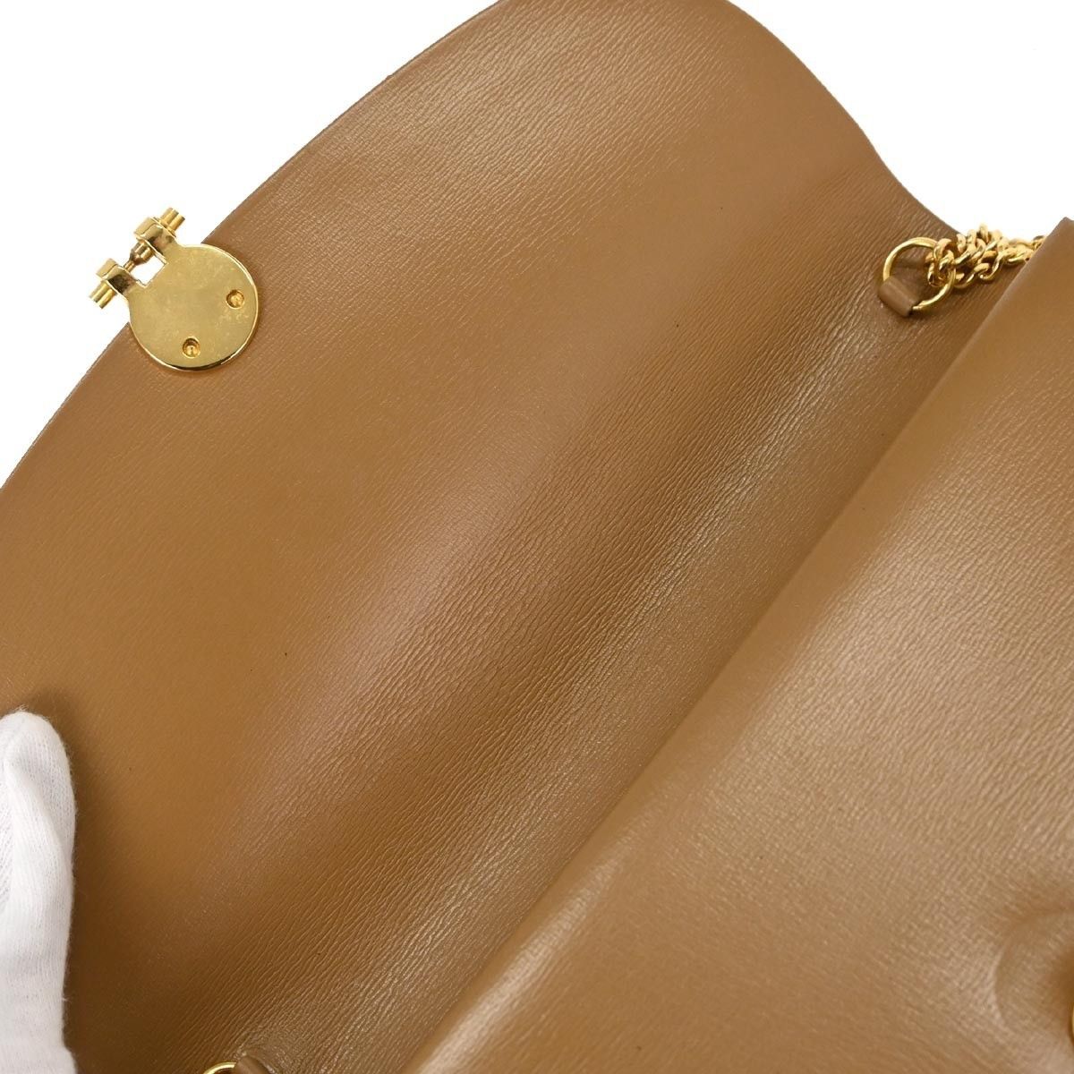 Dior Christian Dior Vintage CD Chain Flap Shoulder Bag Leather Size ONE SIZE - 10 Thumbnail
