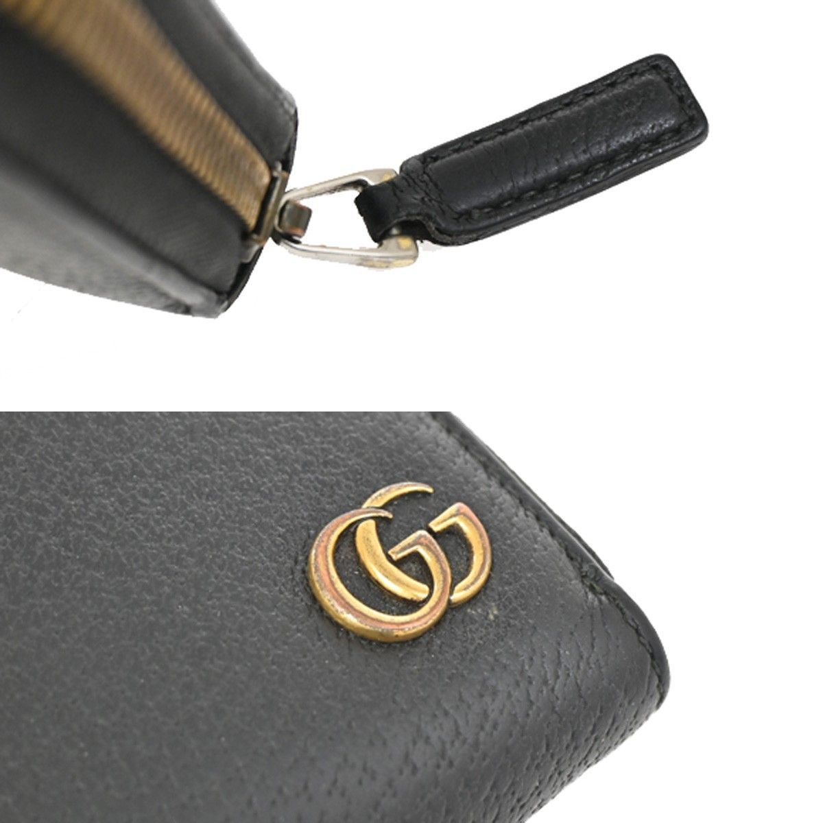 Gucci Gucci GG Marmont Zip Around Wallet Leather Size ONE SIZE - 9 Thumbnail