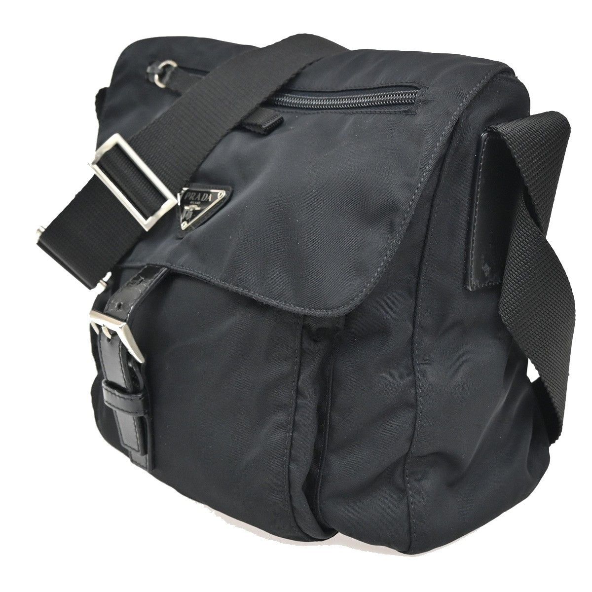 Prada Prada Buckle Messenger Bag Tessuto Size ONE SIZE - 3 Thumbnail