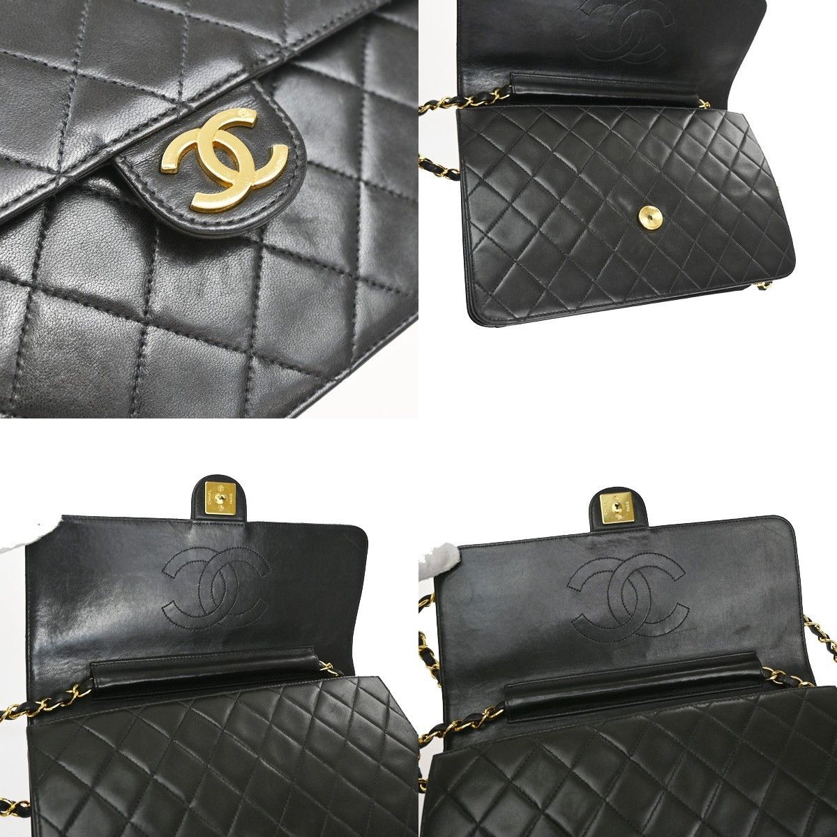 Chanel Chanel Vintage CC Chain Flap Bag Quilted Lambskin Size ONE SIZE - 11 Thumbnail