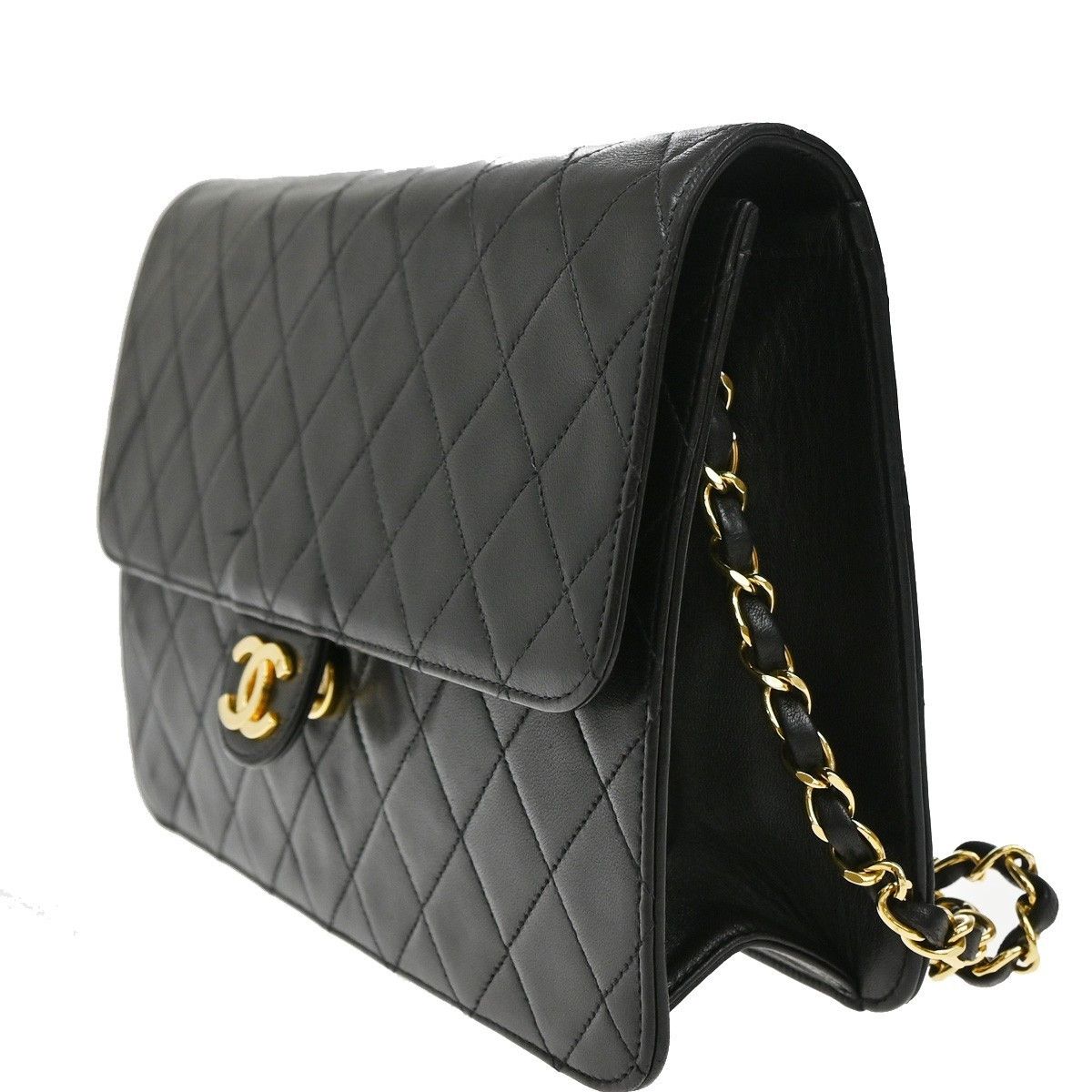Chanel Chanel Vintage CC Chain Flap Bag Quilted Lambskin Size ONE SIZE - 3 Thumbnail