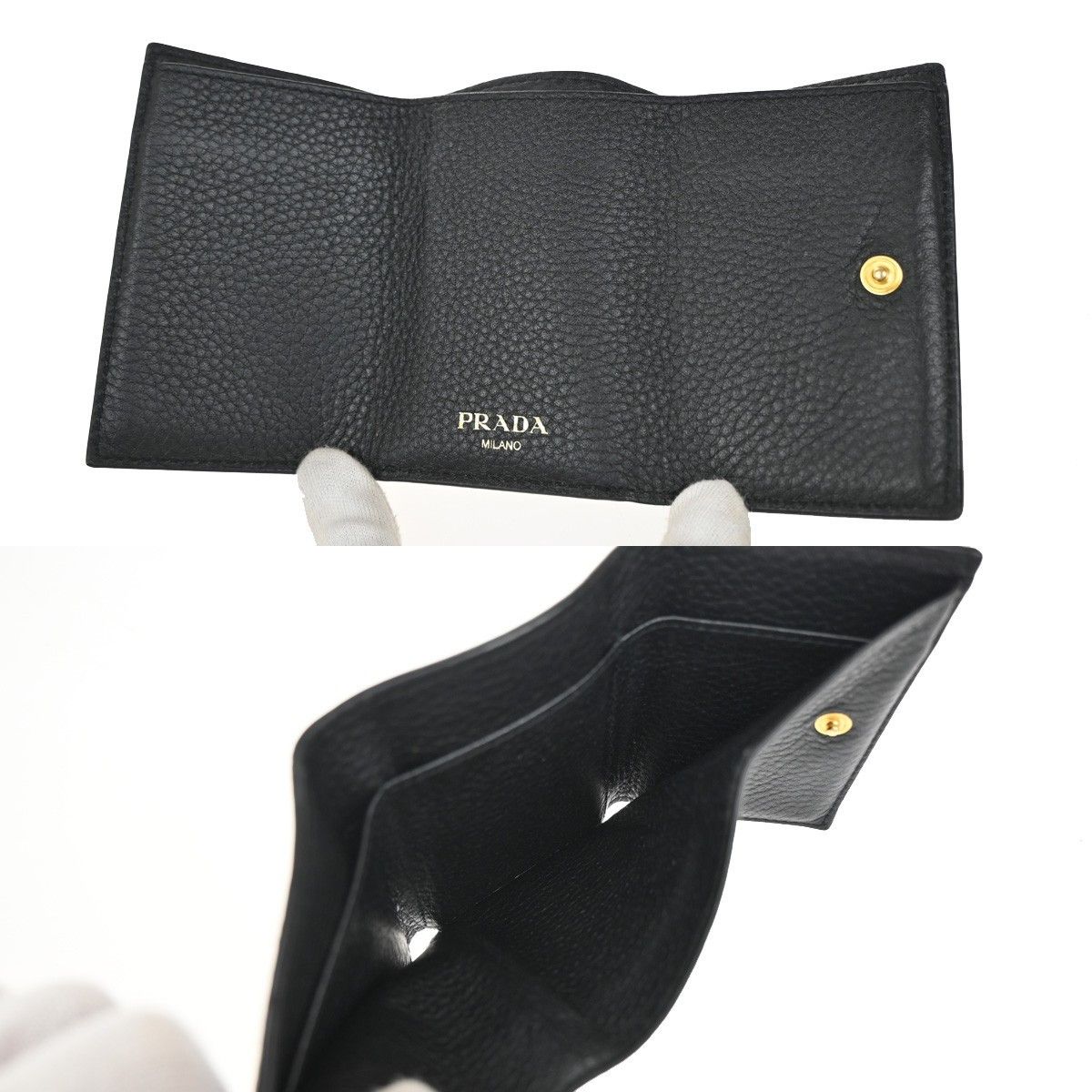 Prada Prada Front Pocket Trifold Wallet Vitello Move Size ONE SIZE - 10 Thumbnail