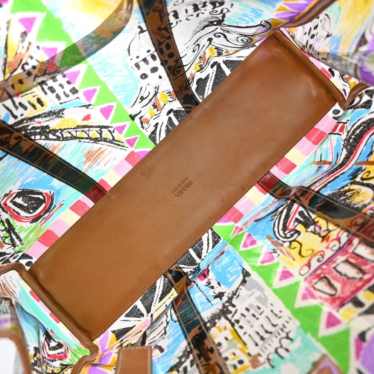Prada Prada Venice Belted Tote Printed Canvas and Leather Size ONE SIZE - 9 Thumbnail