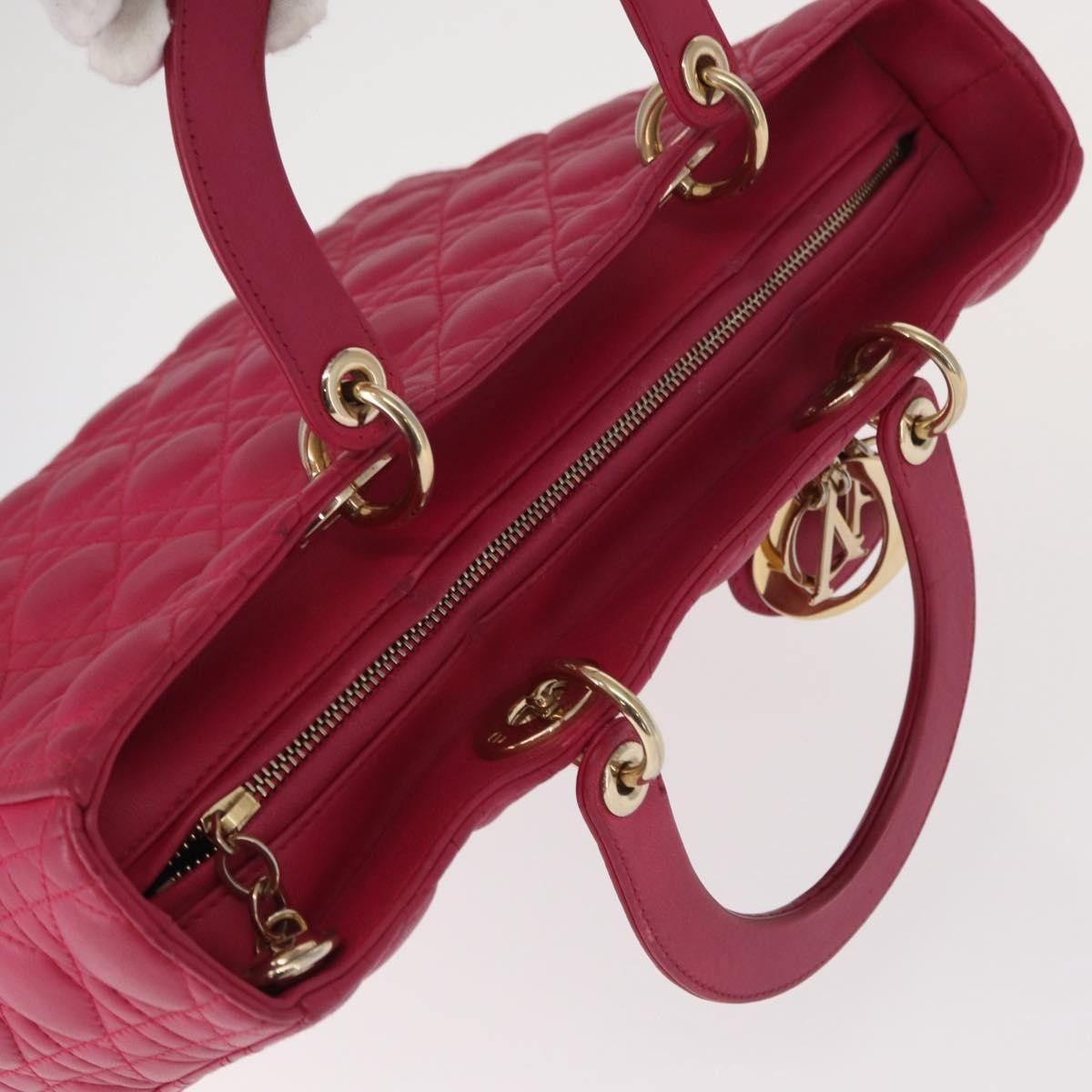 Dior Christian Dior Lady Dior Bag Cannage Quilt Lambskin Size ONE SIZE - 16 Thumbnail