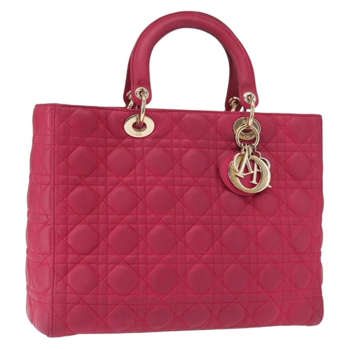 Dior Christian Dior Lady Dior Bag Cannage Quilt Lambskin Size ONE SIZE - 18 Thumbnail