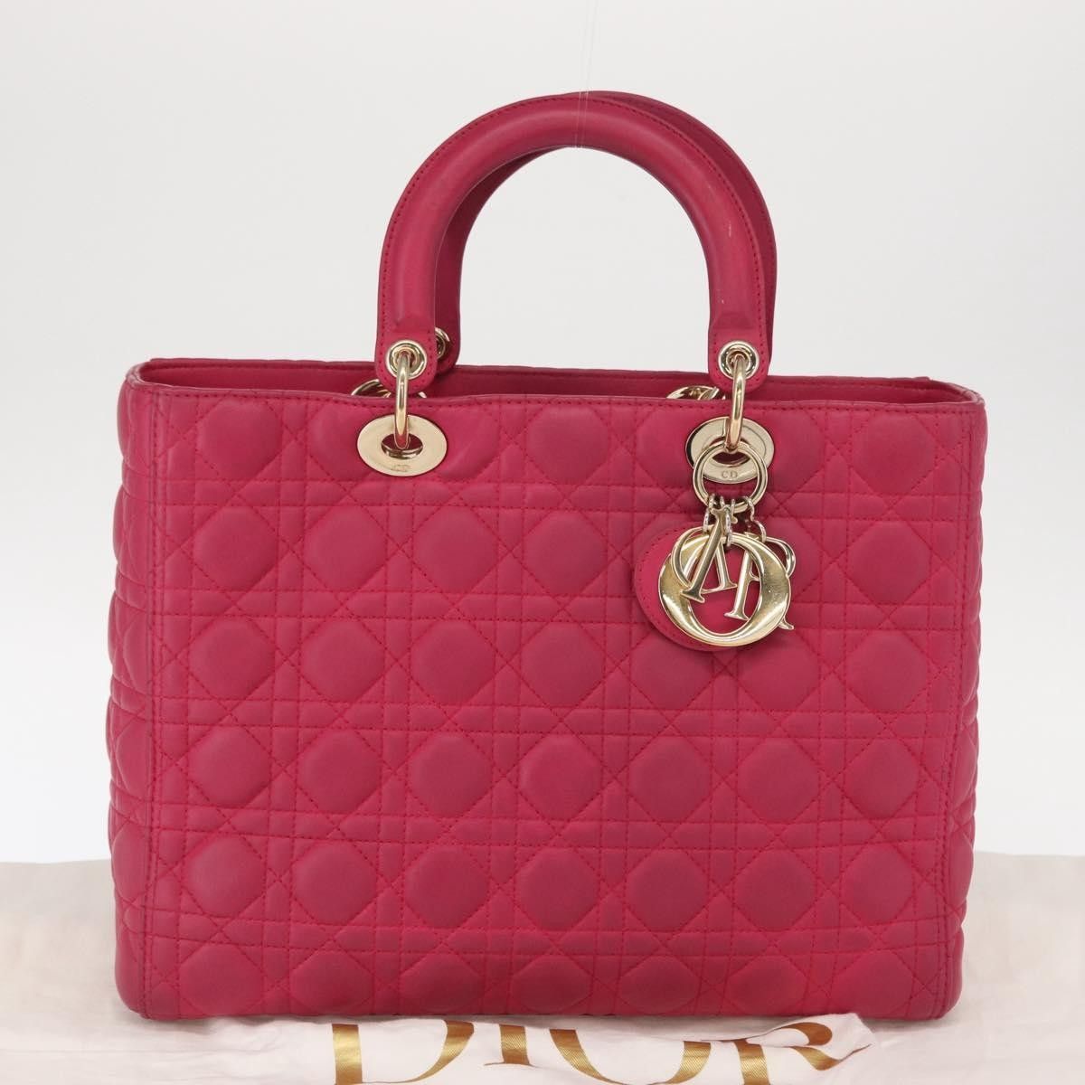 Dior Christian Dior Lady Dior Bag Cannage Quilt Lambskin Size ONE SIZE - 14 Thumbnail