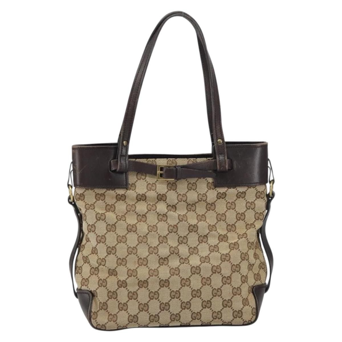 Gucci Gucci Belted Bucket Tote GG Canvas with Leather Size ONE SIZE - 19 Thumbnail