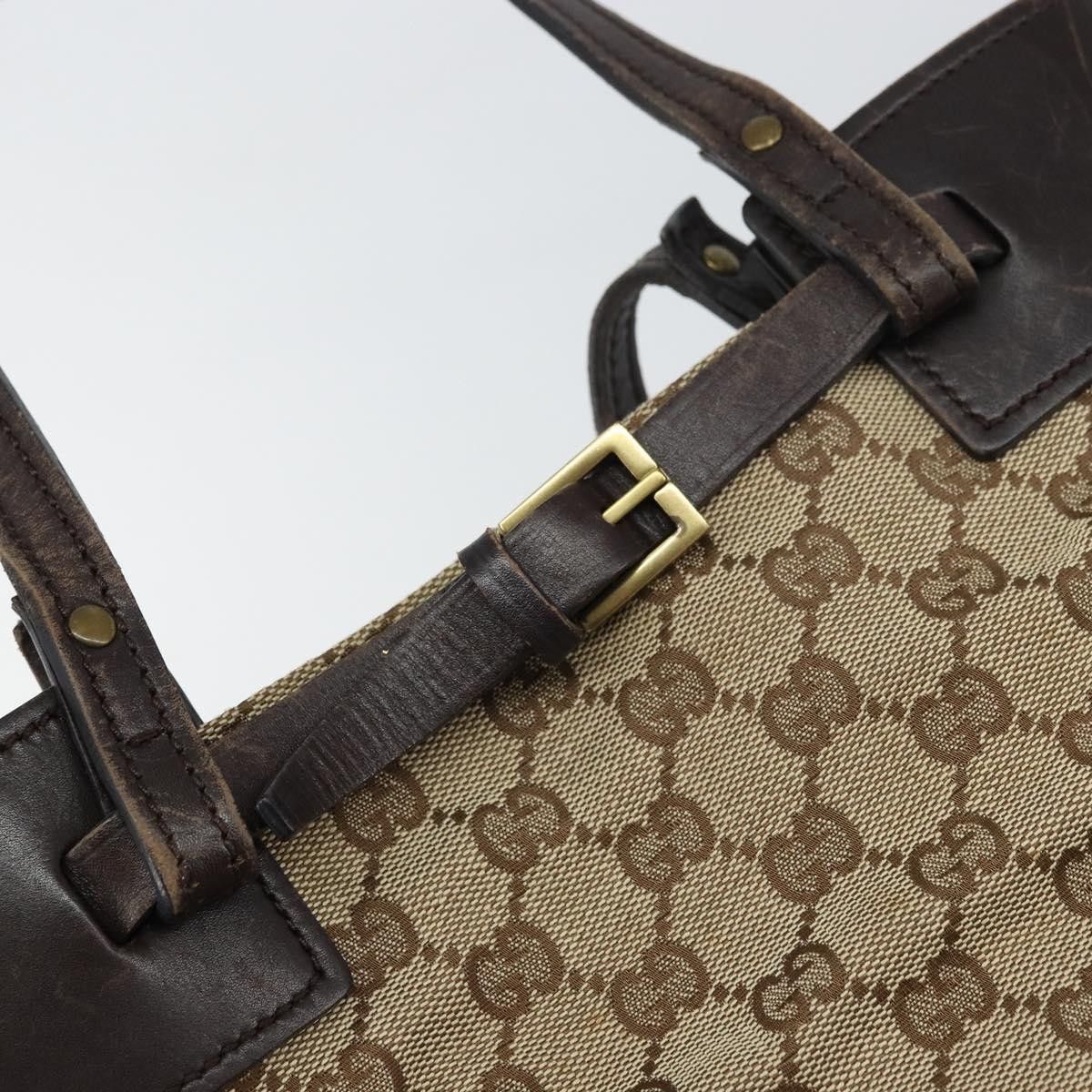 Gucci Gucci Belted Bucket Tote GG Canvas with Leather Size ONE SIZE - 18 Thumbnail