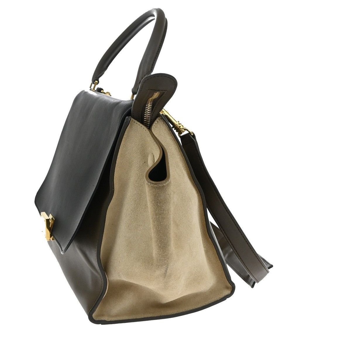 Celine Celine Trapeze Bag Leather with Suede Size ONE SIZE - 3 Thumbnail