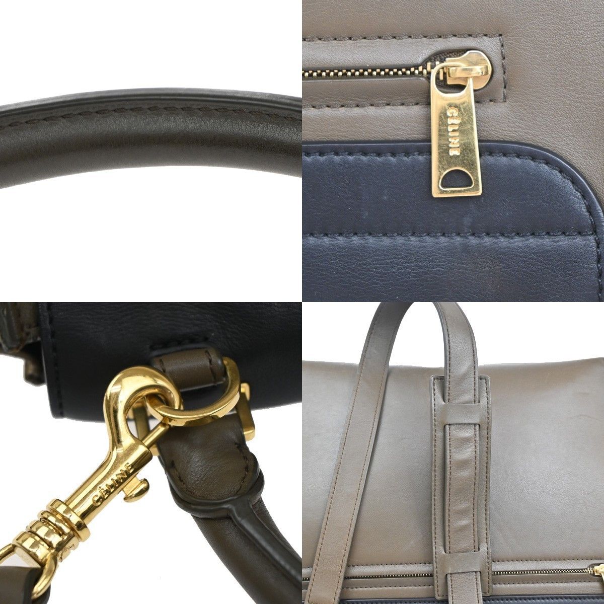 Celine Celine Trapeze Bag Leather with Suede Size ONE SIZE - 11 Thumbnail